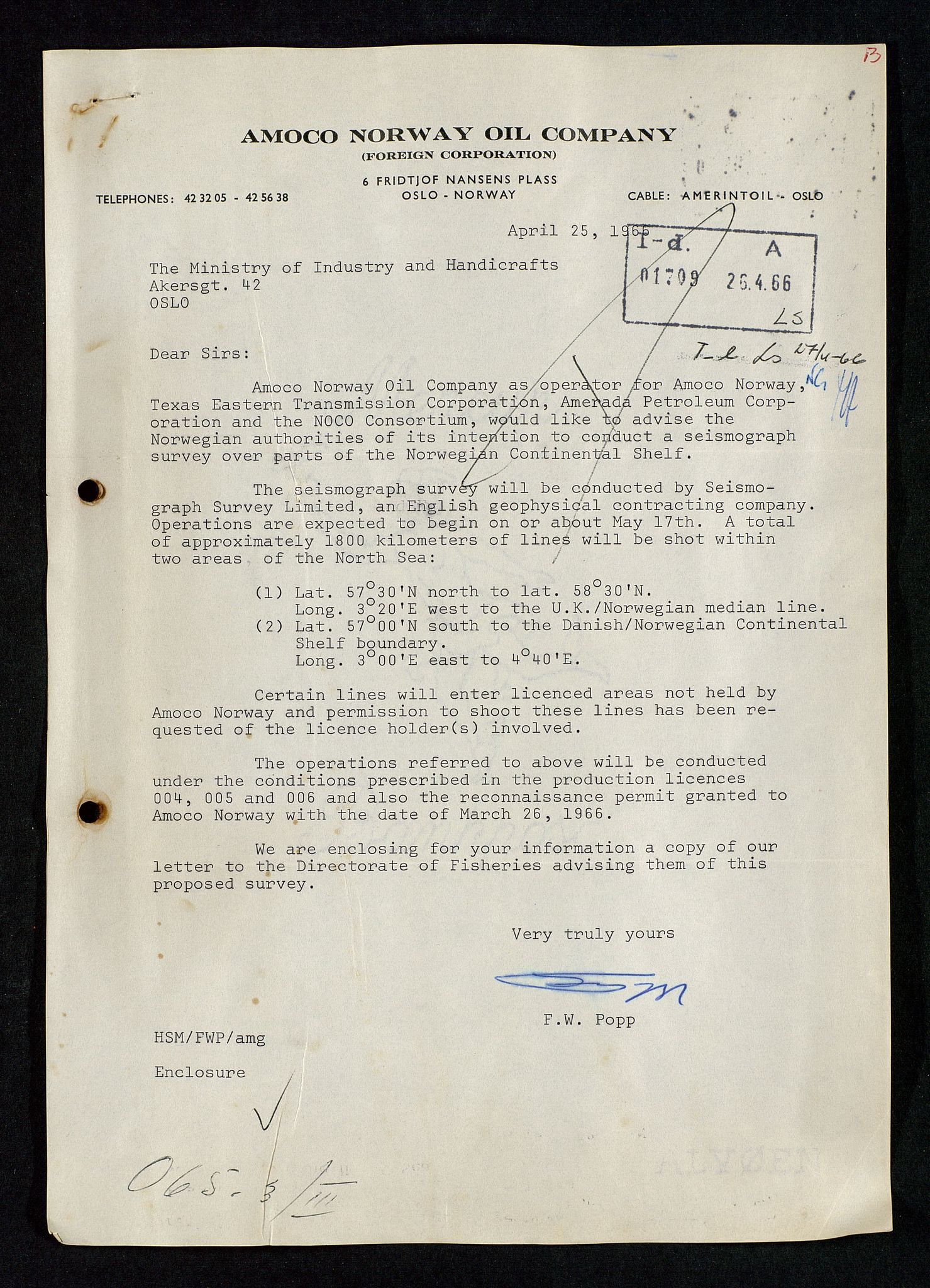 Industridepartementet, Oljekontoret, AV/SAST-A-101348/Da/L0002: Arkivnøkkel 711 Undersøkelses- og utvinningstillatelser, 1964-1974, p. 385