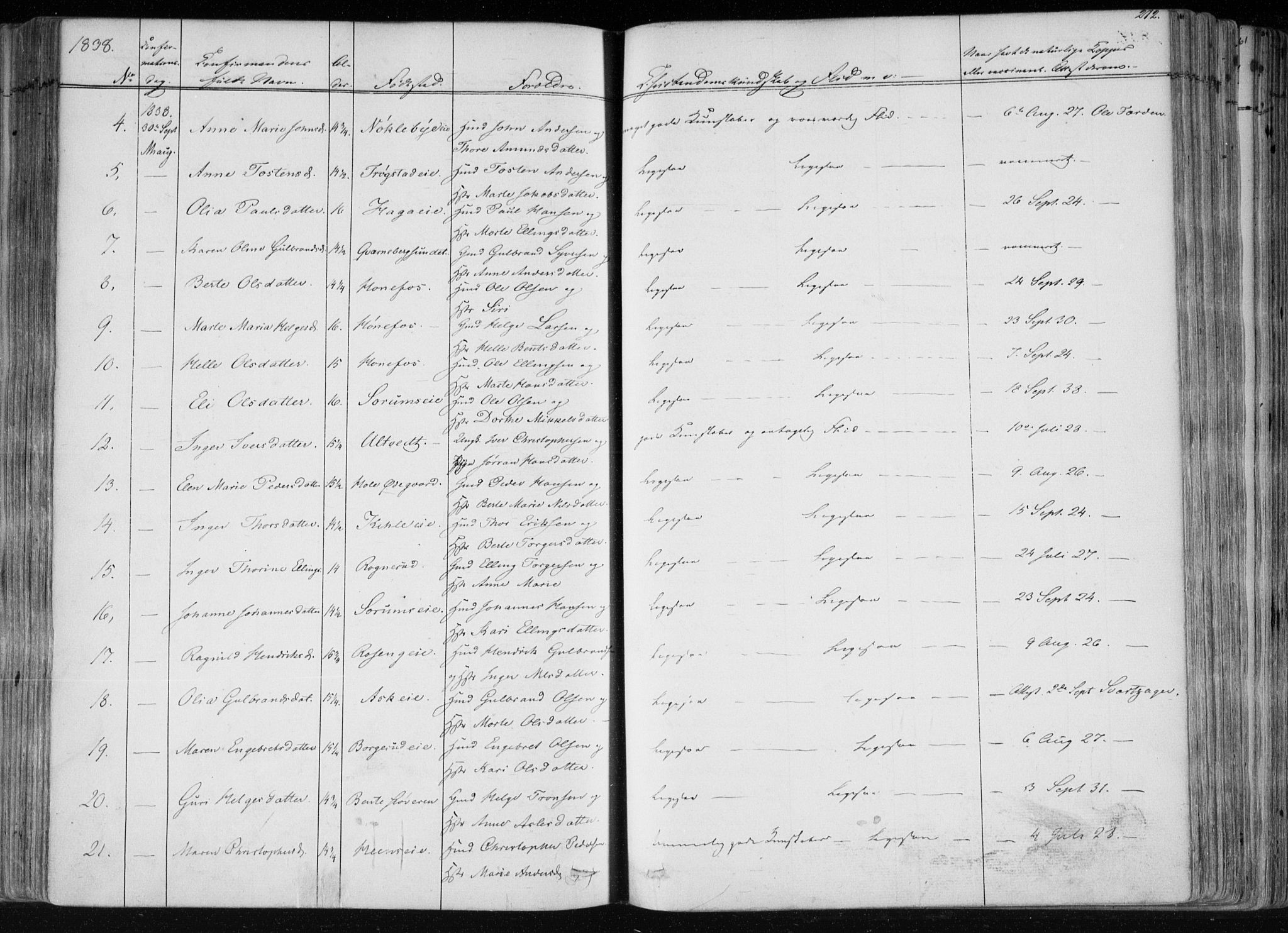 Norderhov kirkebøker, SAKO/A-237/F/Fa/L0010: Parish register (official) no. 10, 1837-1847, p. 272