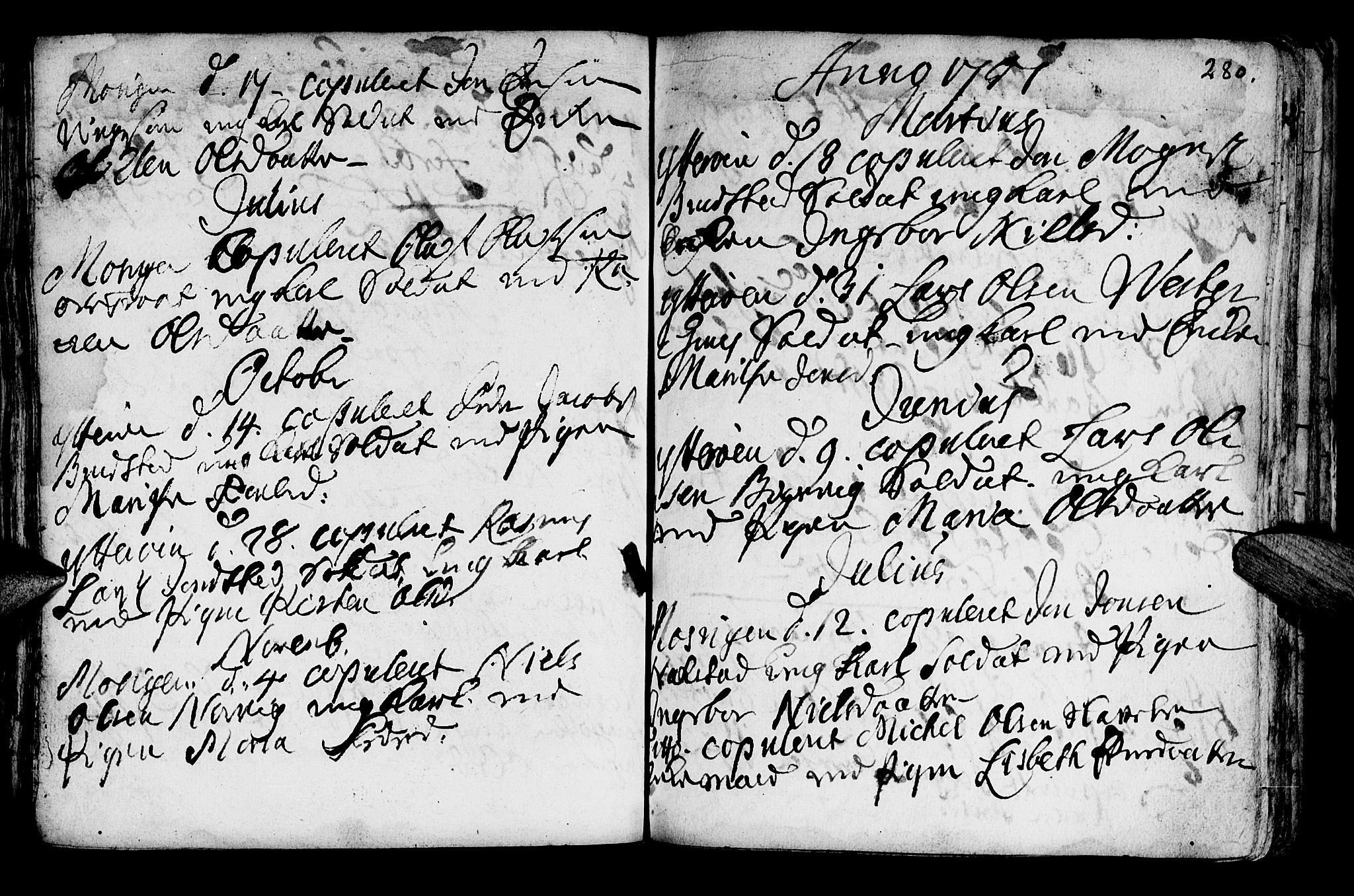 Ministerialprotokoller, klokkerbøker og fødselsregistre - Nord-Trøndelag, SAT/A-1458/722/L0215: Parish register (official) no. 722A02, 1718-1755, p. 280