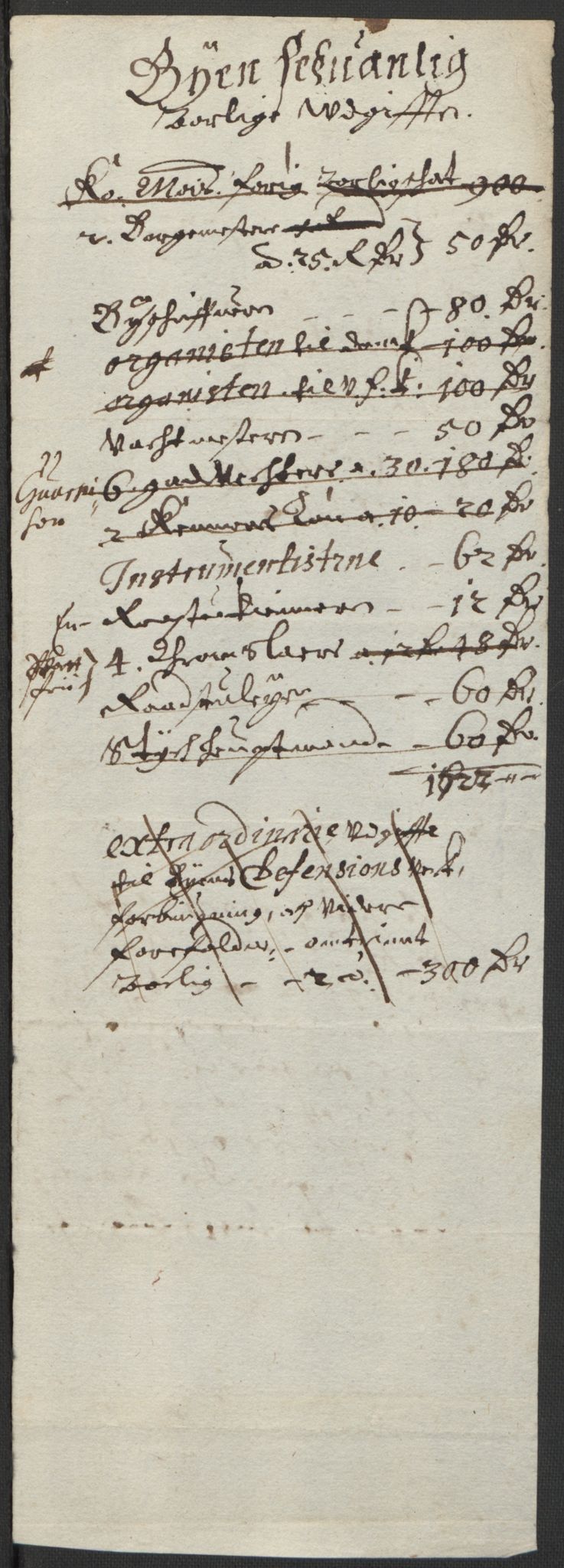 Rentekammeret inntil 1814, Realistisk ordnet avdeling, RA/EA-4070/L/L0007/0007: Kristiania lagdømme: / Utgifter for Kristiania by. Børnepenger i Kristiania, 1661