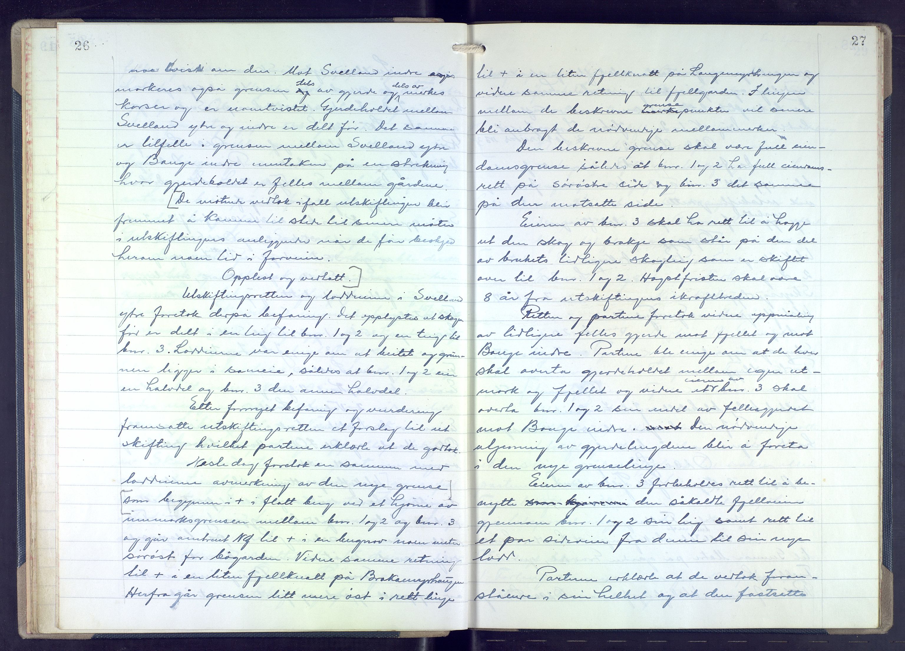 Hordaland jordskiftedøme - VII Indre Sunnhordland jordskiftedistrikt, AV/SAB-A-7401/A/Aa/L0021: Forhandlingsprotokoll, 1945-1953, p. 26-27