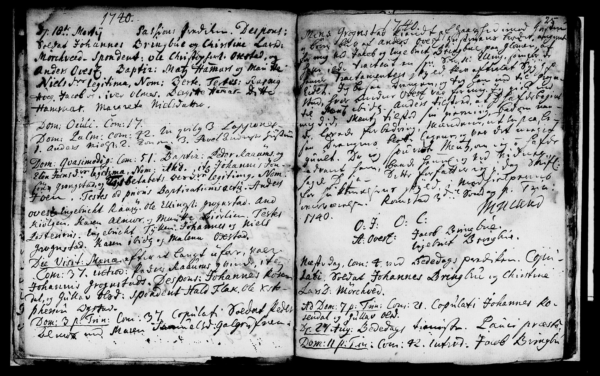 Ministerialprotokoller, klokkerbøker og fødselsregistre - Nord-Trøndelag, SAT/A-1458/765/L0560: Parish register (official) no. 765A01, 1706-1748, p. 25
