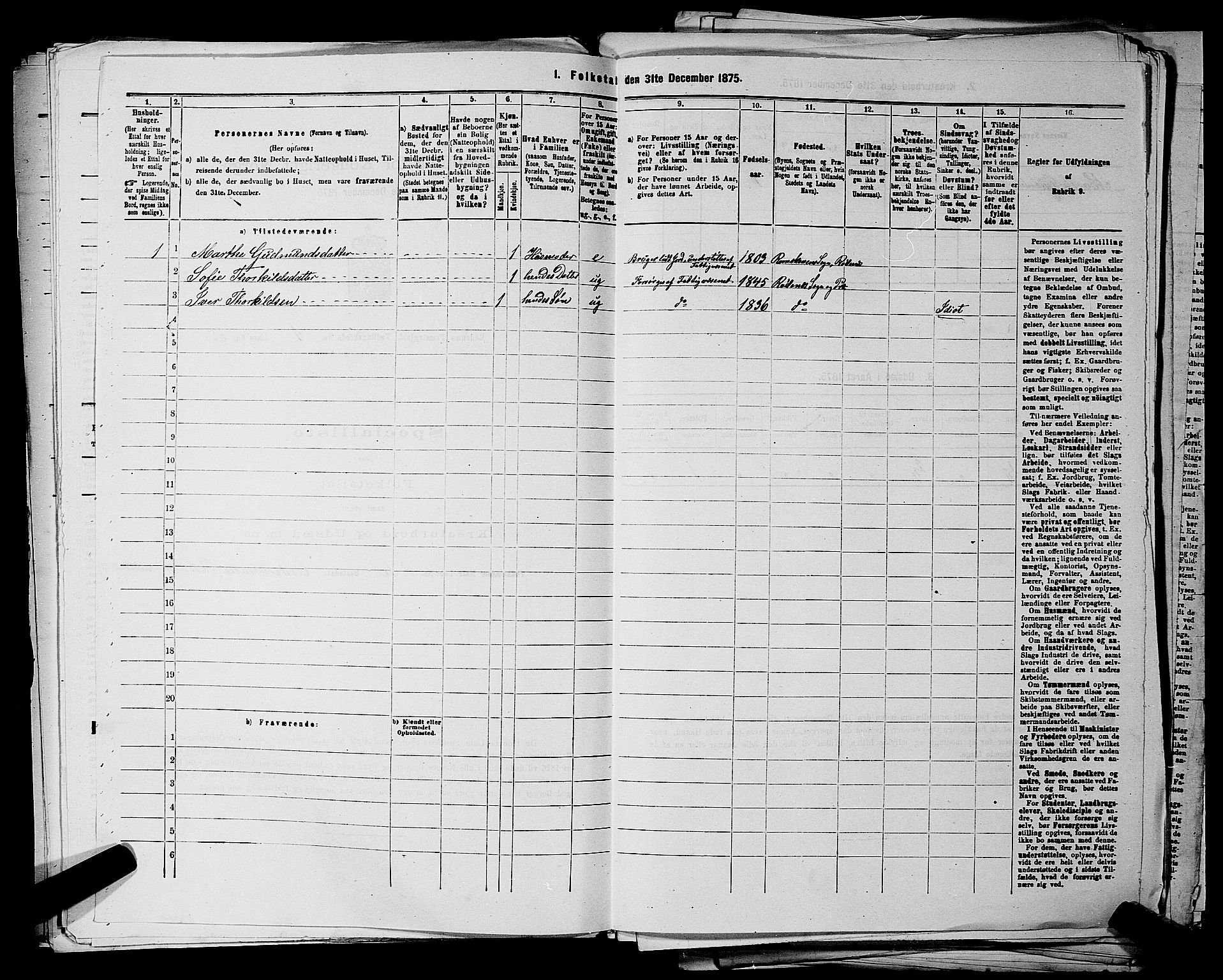 RA, 1875 census for 0120P Rødenes, 1875, p. 158