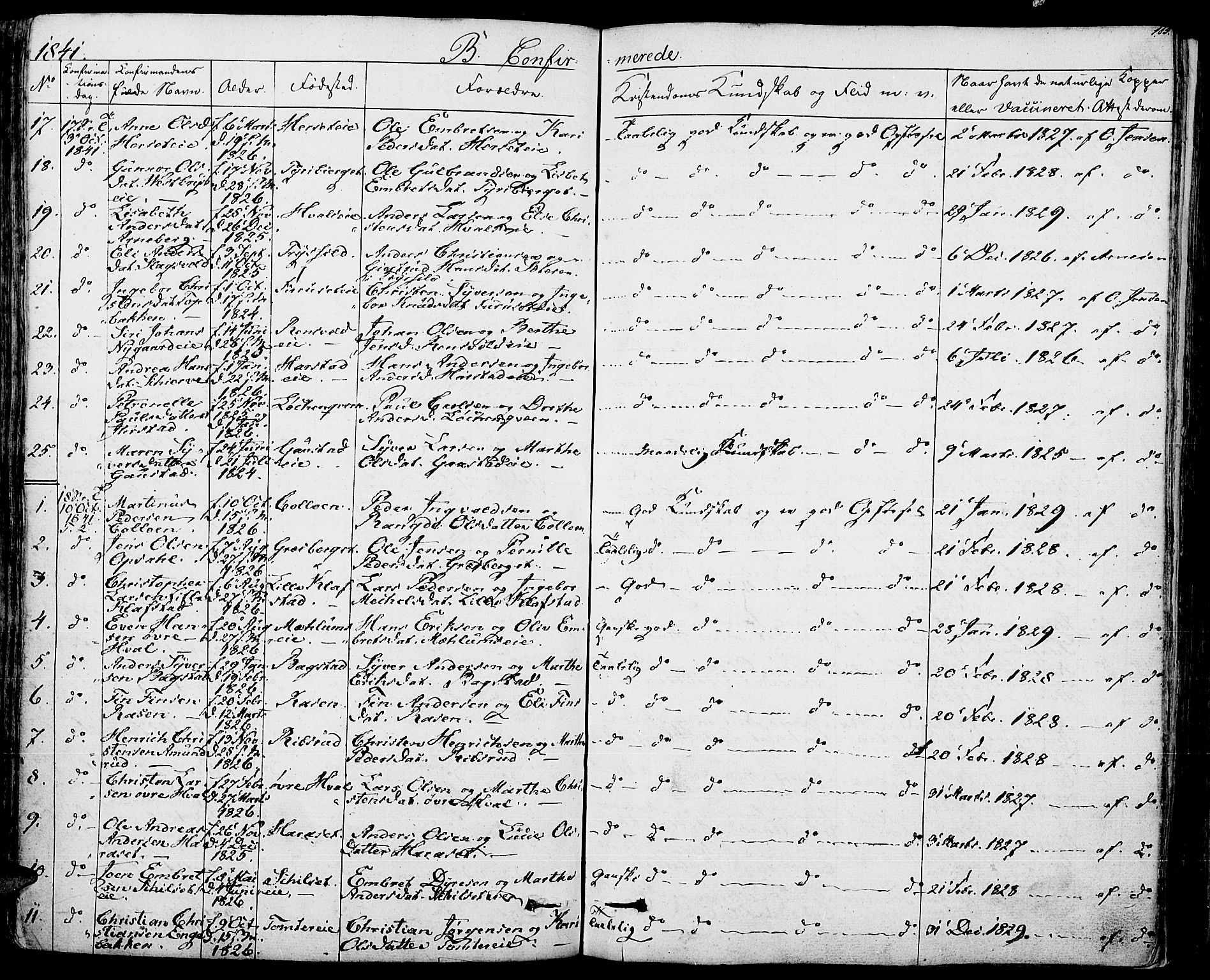 Romedal prestekontor, AV/SAH-PREST-004/K/L0003: Parish register (official) no. 3, 1829-1846, p. 163