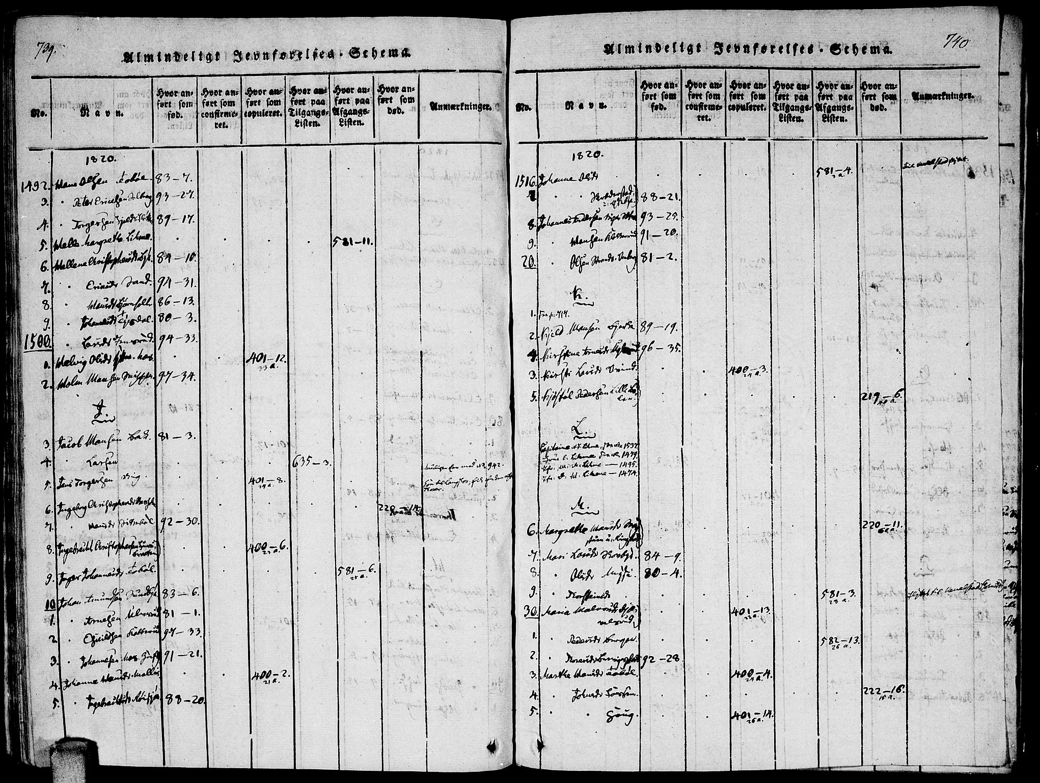 Enebakk prestekontor Kirkebøker, SAO/A-10171c/F/Fa/L0005: Parish register (official) no. I 5, 1790-1825, p. 739-740