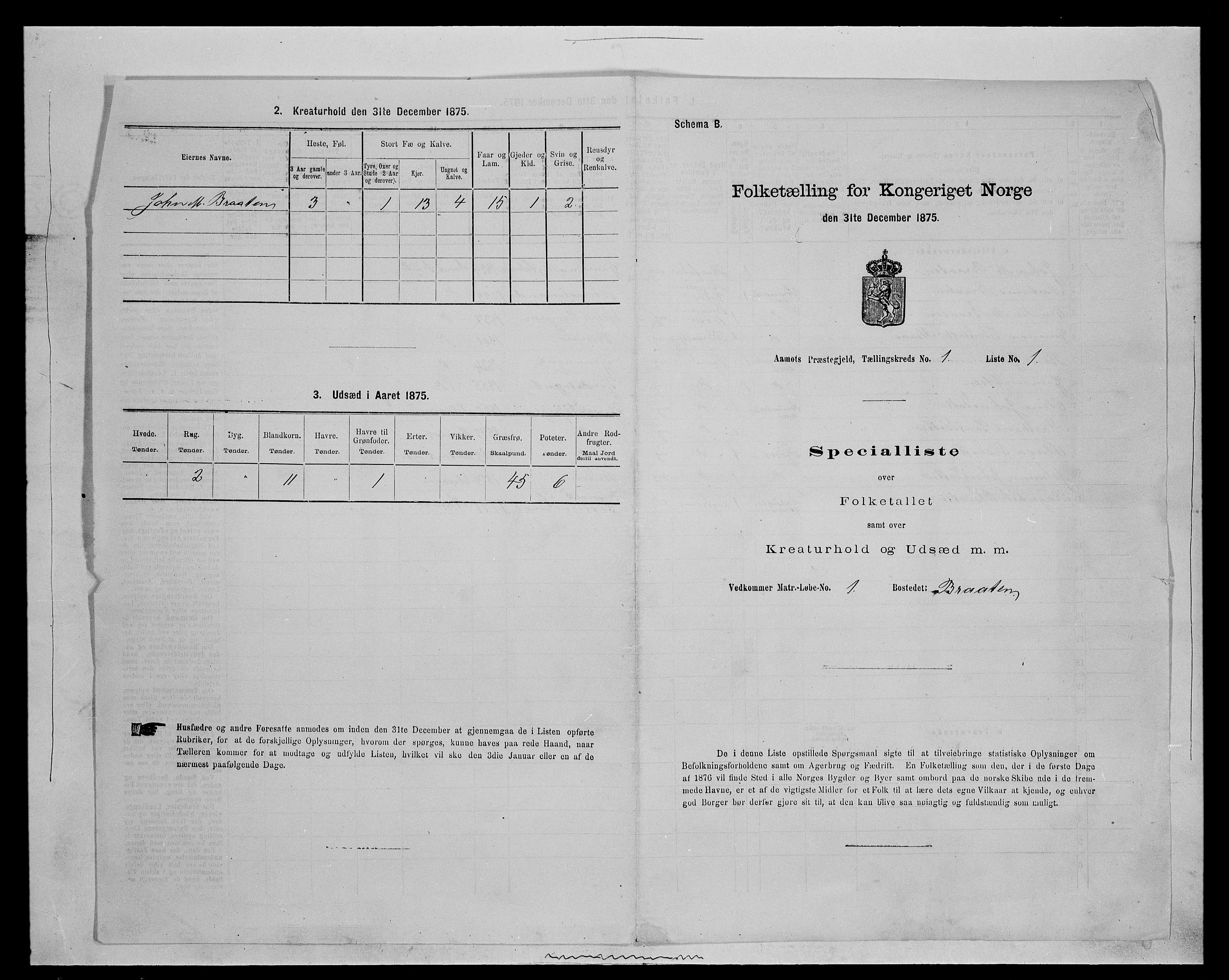 SAH, 1875 census for 0429P Åmot, 1875, p. 88