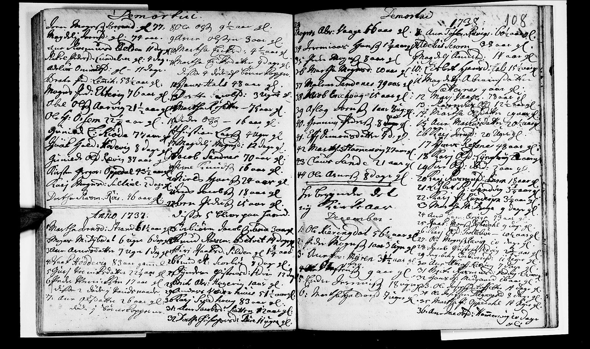 Selje sokneprestembete, SAB/A-99938/H/Ha/Haa/Haaa: Parish register (official) no. A 3, 1731-1743, p. 108