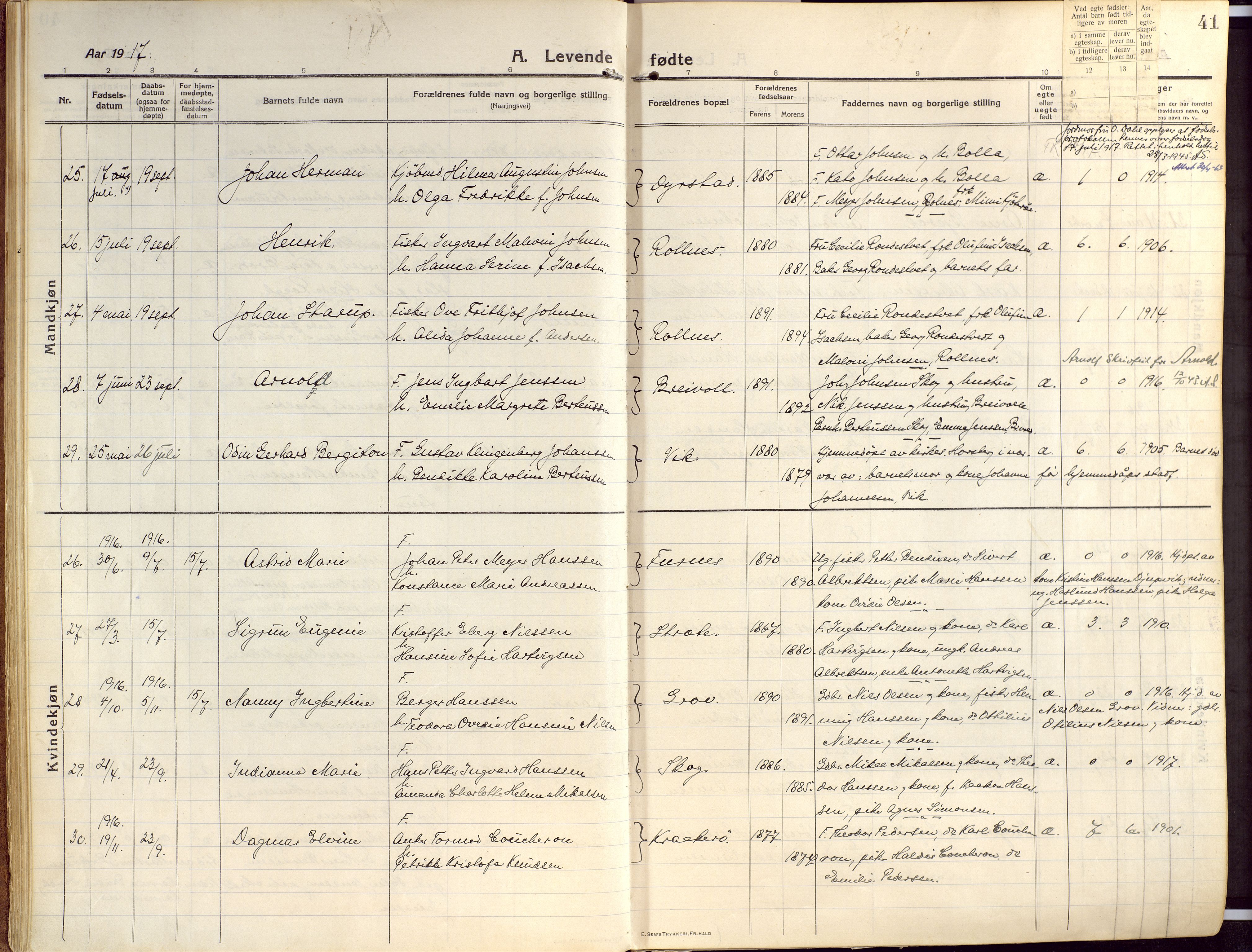 Ibestad sokneprestembete, SATØ/S-0077/H/Ha/Haa/L0018kirke: Parish register (official) no. 18, 1915-1929, p. 41