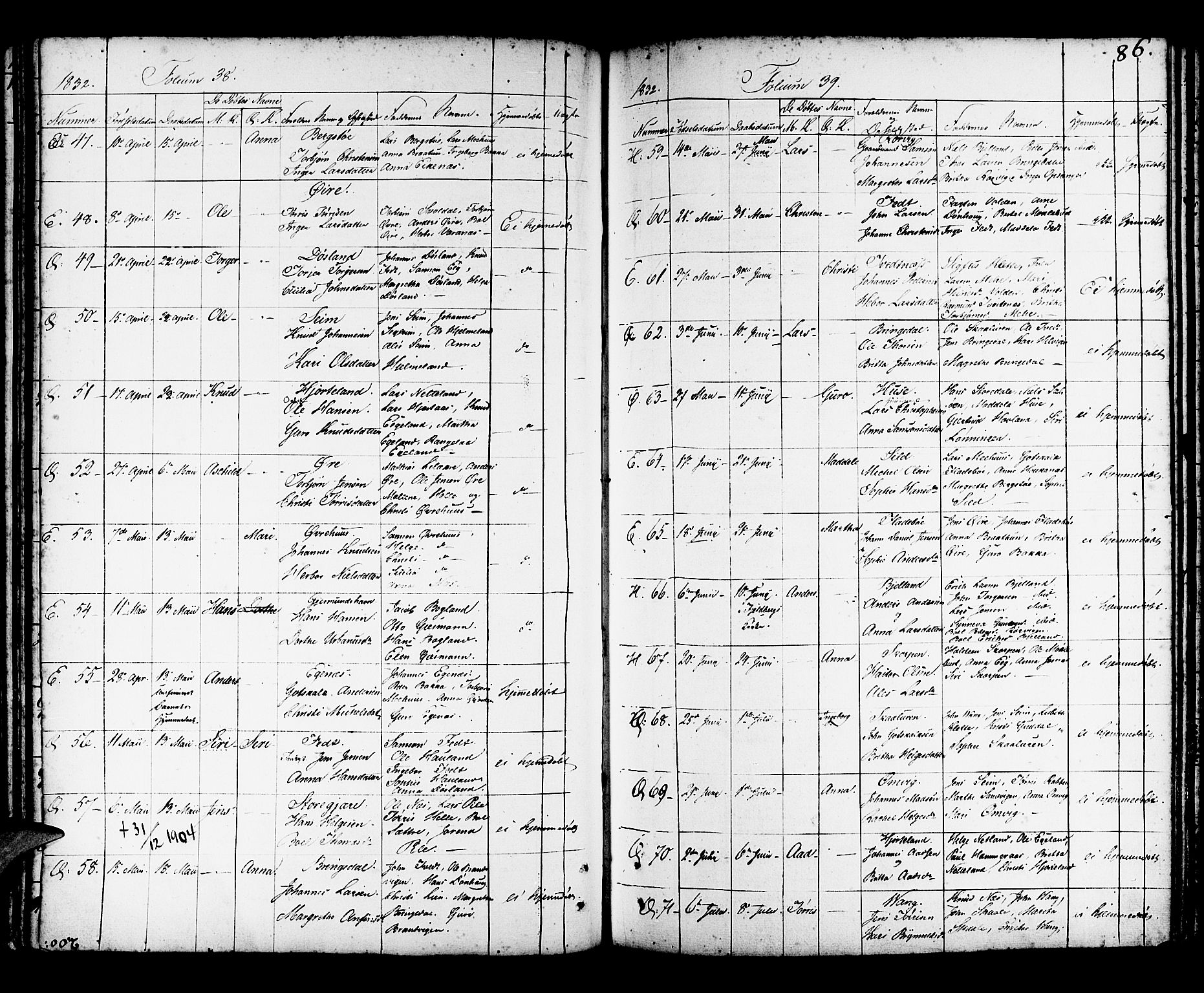 Kvinnherad sokneprestembete, SAB/A-76401/H/Haa: Parish register (official) no. A 5, 1811-1835, p. 86
