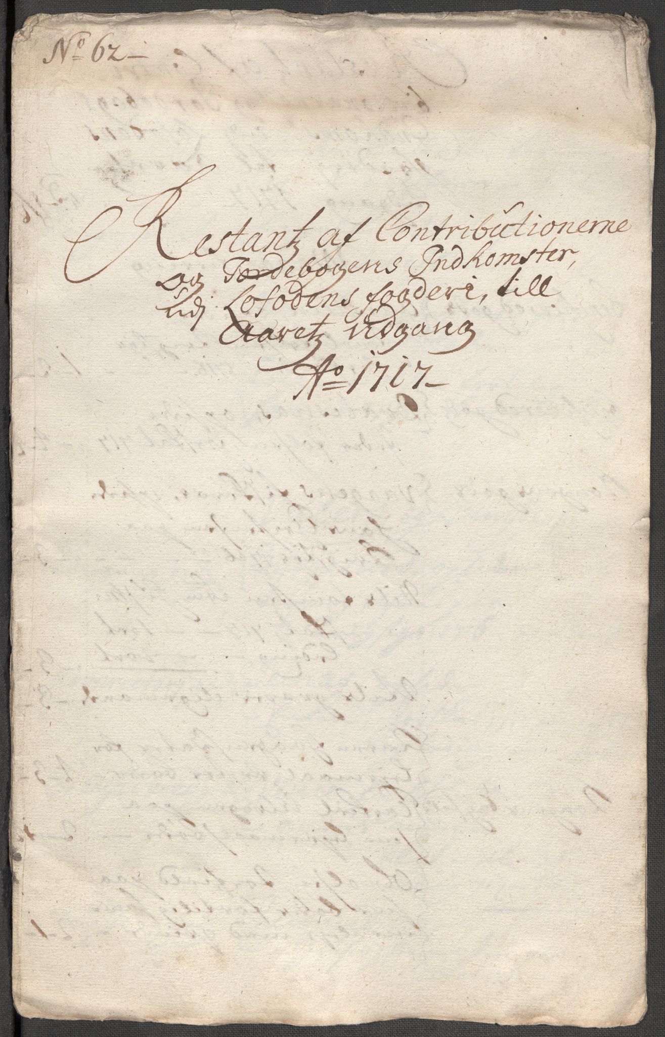 Rentekammeret inntil 1814, Reviderte regnskaper, Fogderegnskap, AV/RA-EA-4092/R67/L4683: Fogderegnskap Vesterålen, Andenes og Lofoten, 1717, p. 300