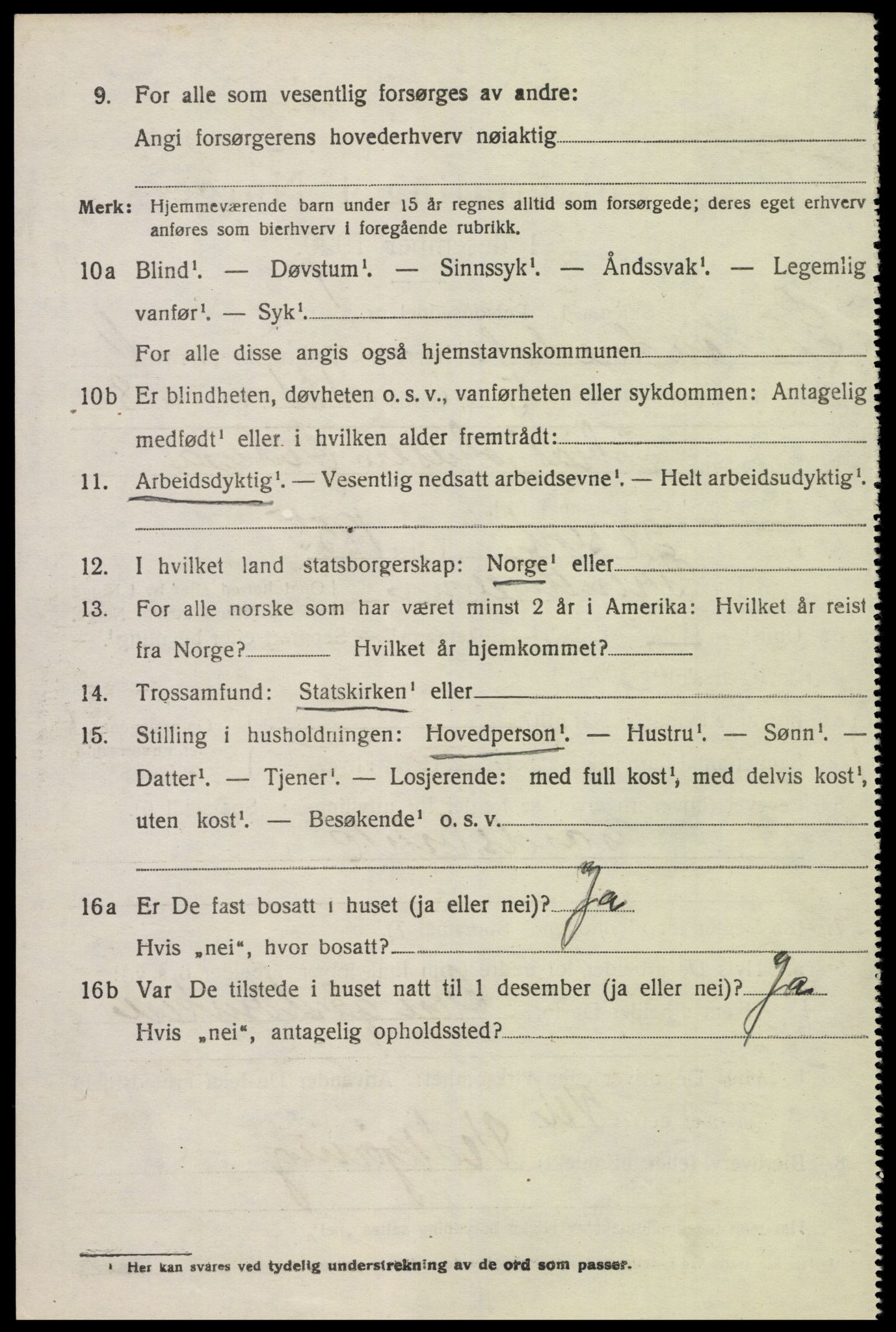 SAK, 1920 census for Sør-Audnedal, 1920, p. 4284