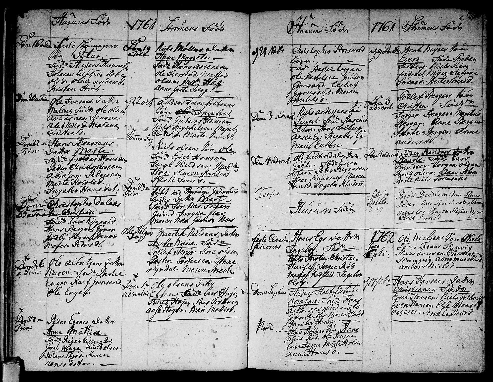 Hurum kirkebøker, SAKO/A-229/F/Fa/L0006: Parish register (official) no. 6, 1756-1770, p. 32