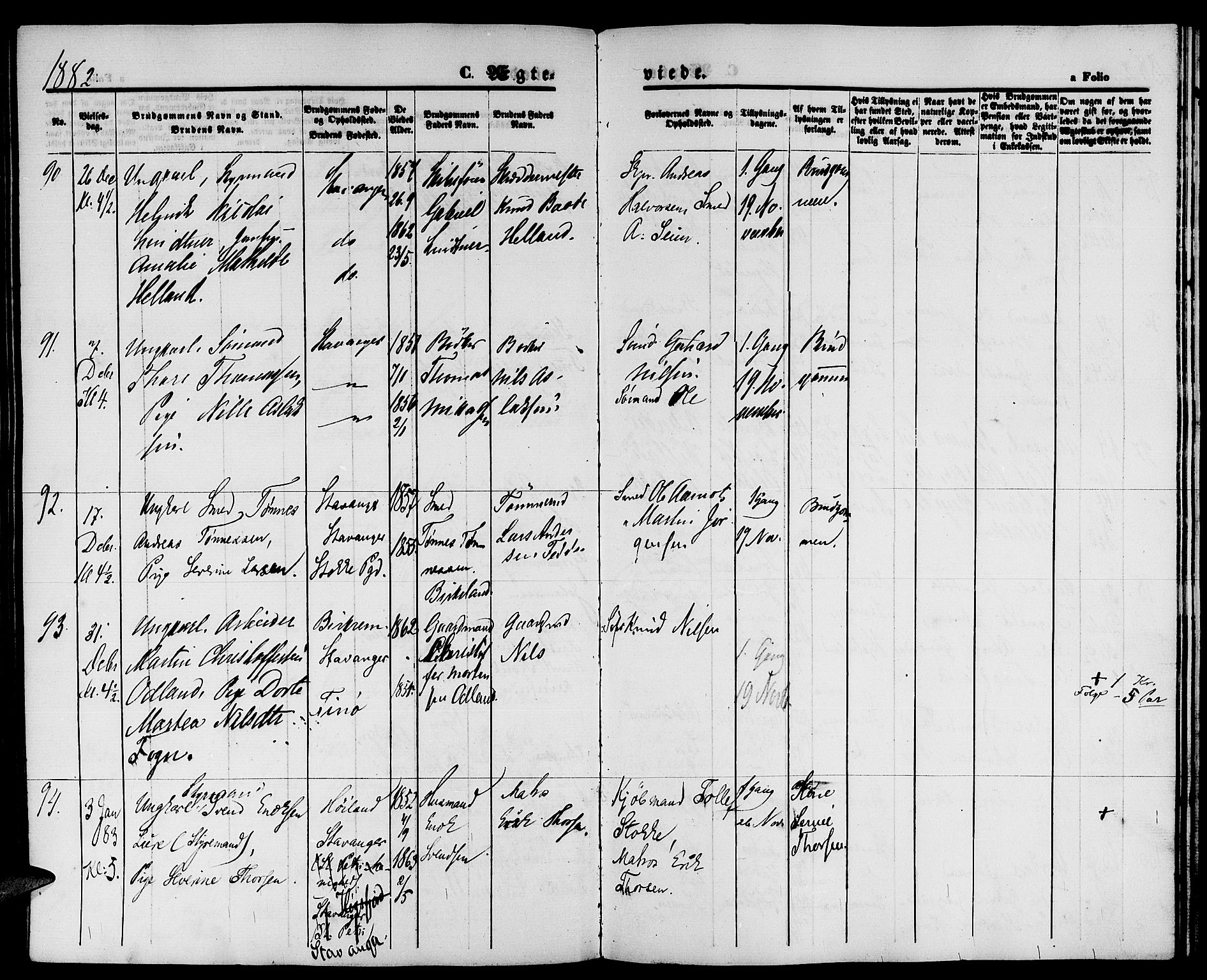 St. Petri sokneprestkontor, AV/SAST-A-101813/001/30/30BB/L0003: Parish register (copy) no. B 3, 1873-1885