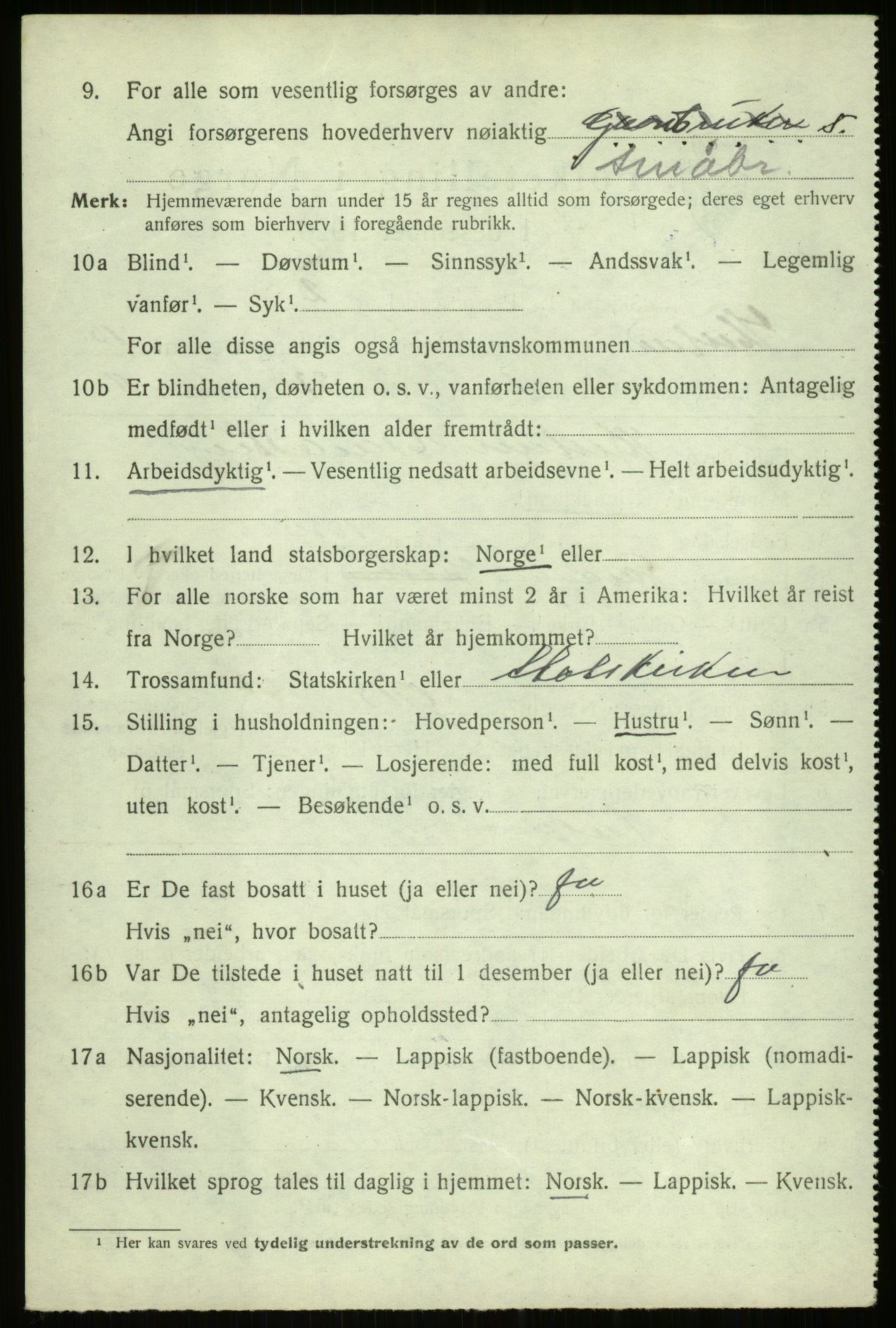 SATØ, 1920 census for Ibestad, 1920, p. 7691