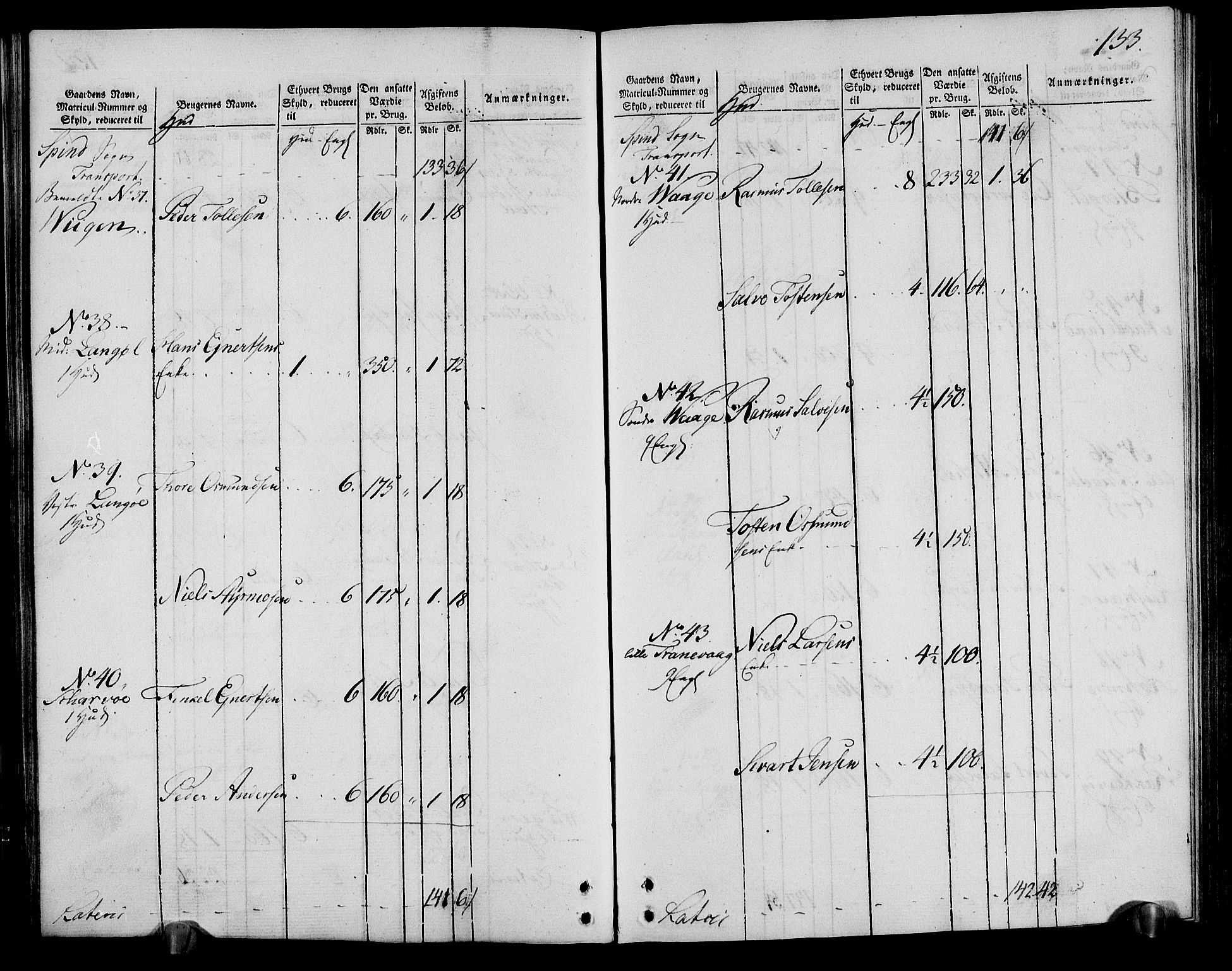 Rentekammeret inntil 1814, Realistisk ordnet avdeling, AV/RA-EA-4070/N/Ne/Nea/L0095: Lista fogderi. Oppebørselsregister, 1803-1804, p. 138