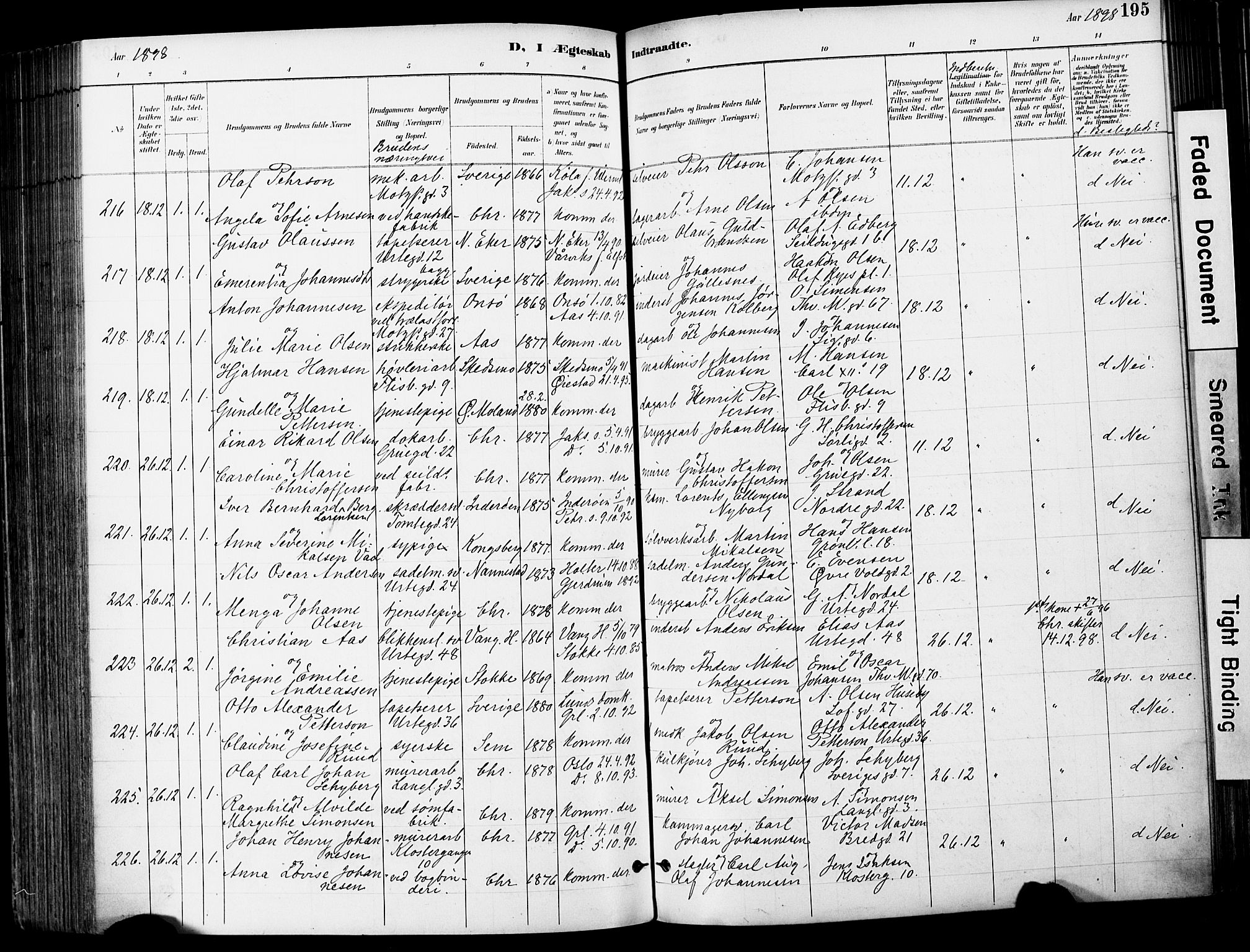 Grønland prestekontor Kirkebøker, AV/SAO-A-10848/F/Fa/L0013: Parish register (official) no. 13, 1887-1906, p. 195