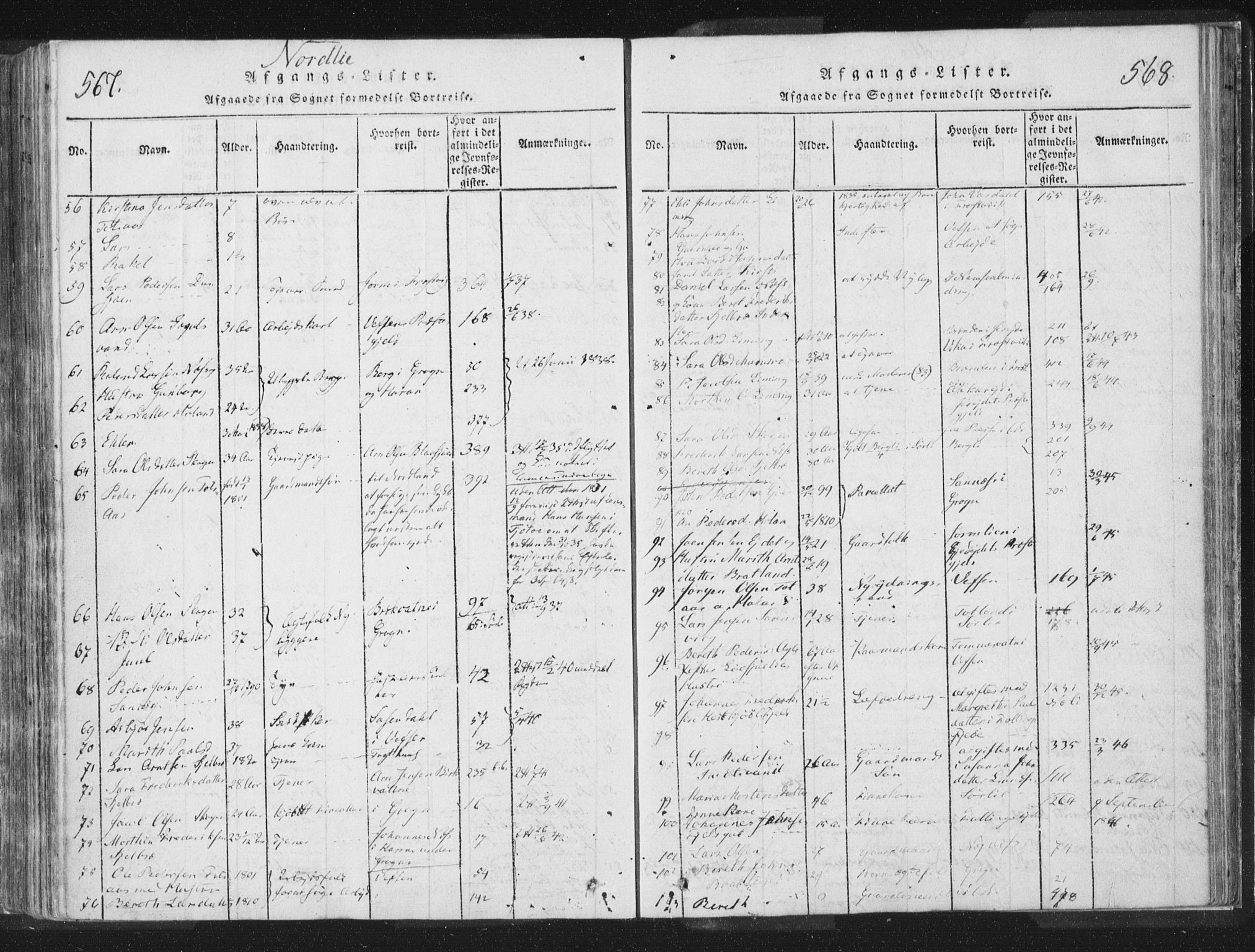 Ministerialprotokoller, klokkerbøker og fødselsregistre - Nord-Trøndelag, SAT/A-1458/755/L0491: Parish register (official) no. 755A01 /1, 1817-1864, p. 567-568