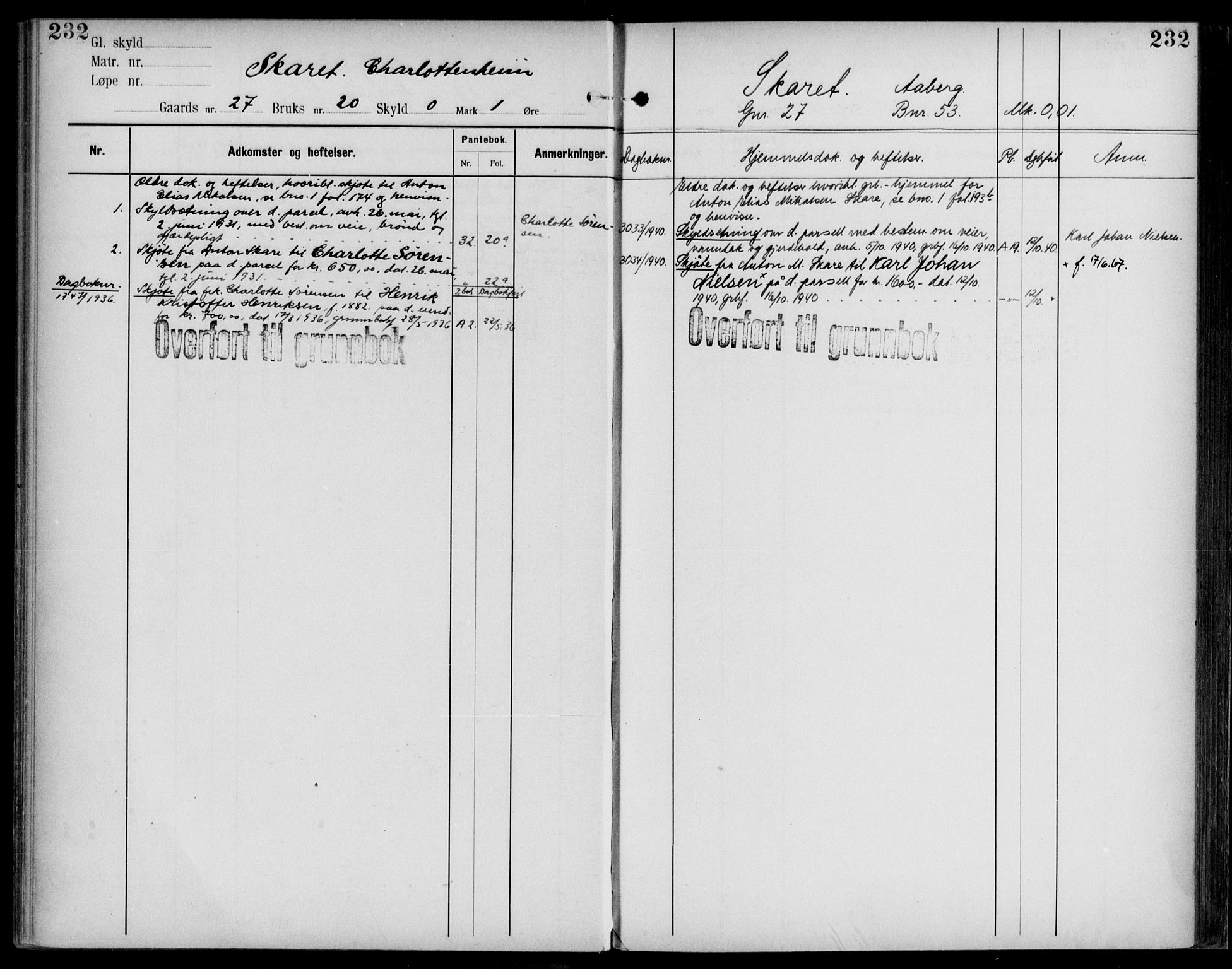 Midhordland sorenskriveri, AV/SAB-A-3001/1/G/Ga/Gab/L0109: Mortgage register no. II.A.b.109, p. 232