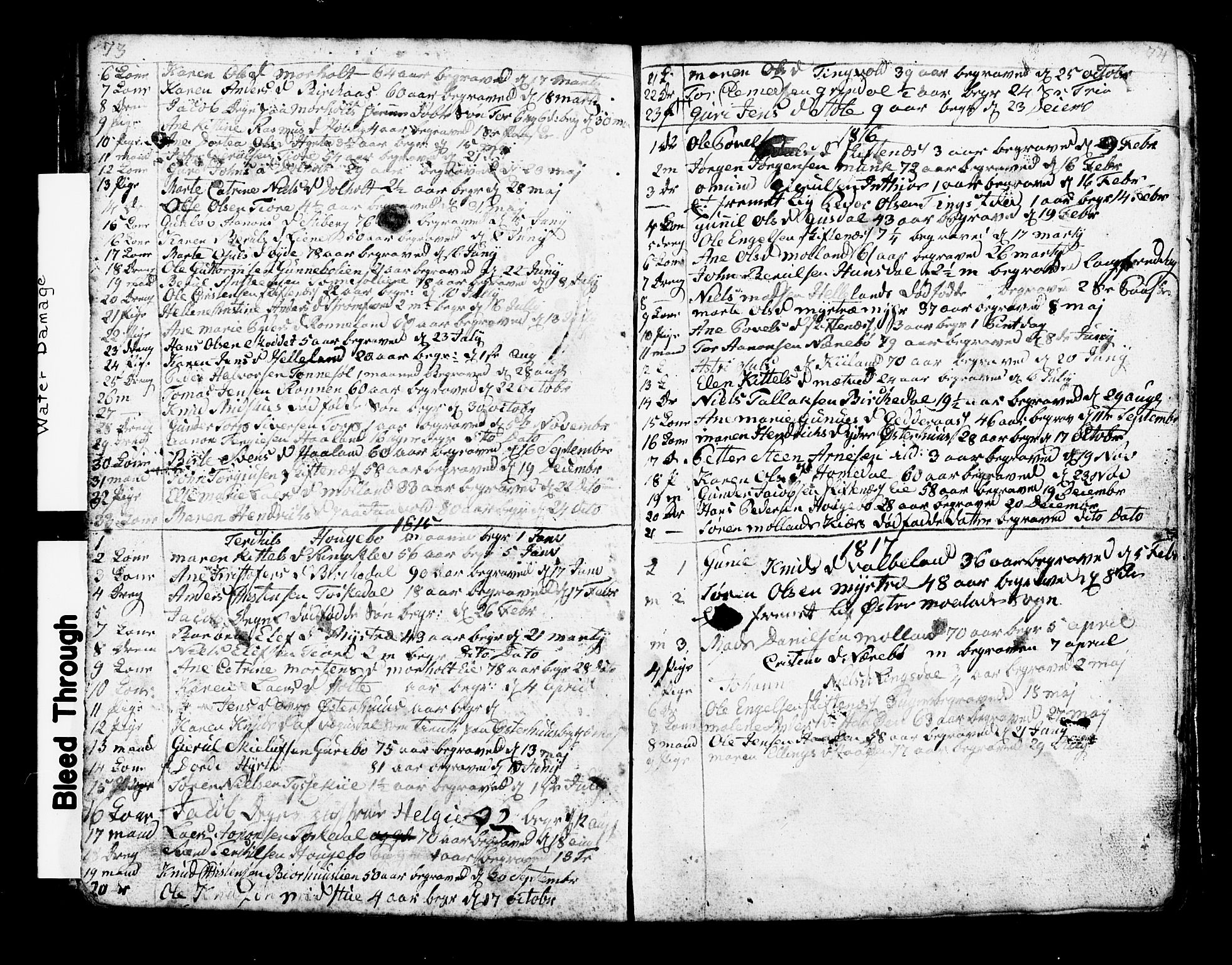 Hommedal sokneprestkontor, SAK/1111-0023/F/Fb/Fbb/L0002: Parish register (copy) no. B 2 /1, 1791-1819, p. 73-74