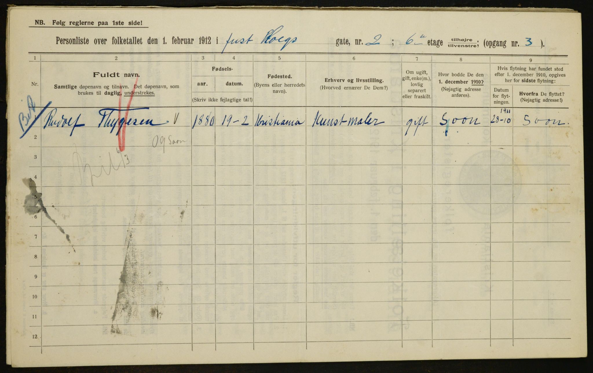 OBA, Municipal Census 1912 for Kristiania, 1912, p. 47930