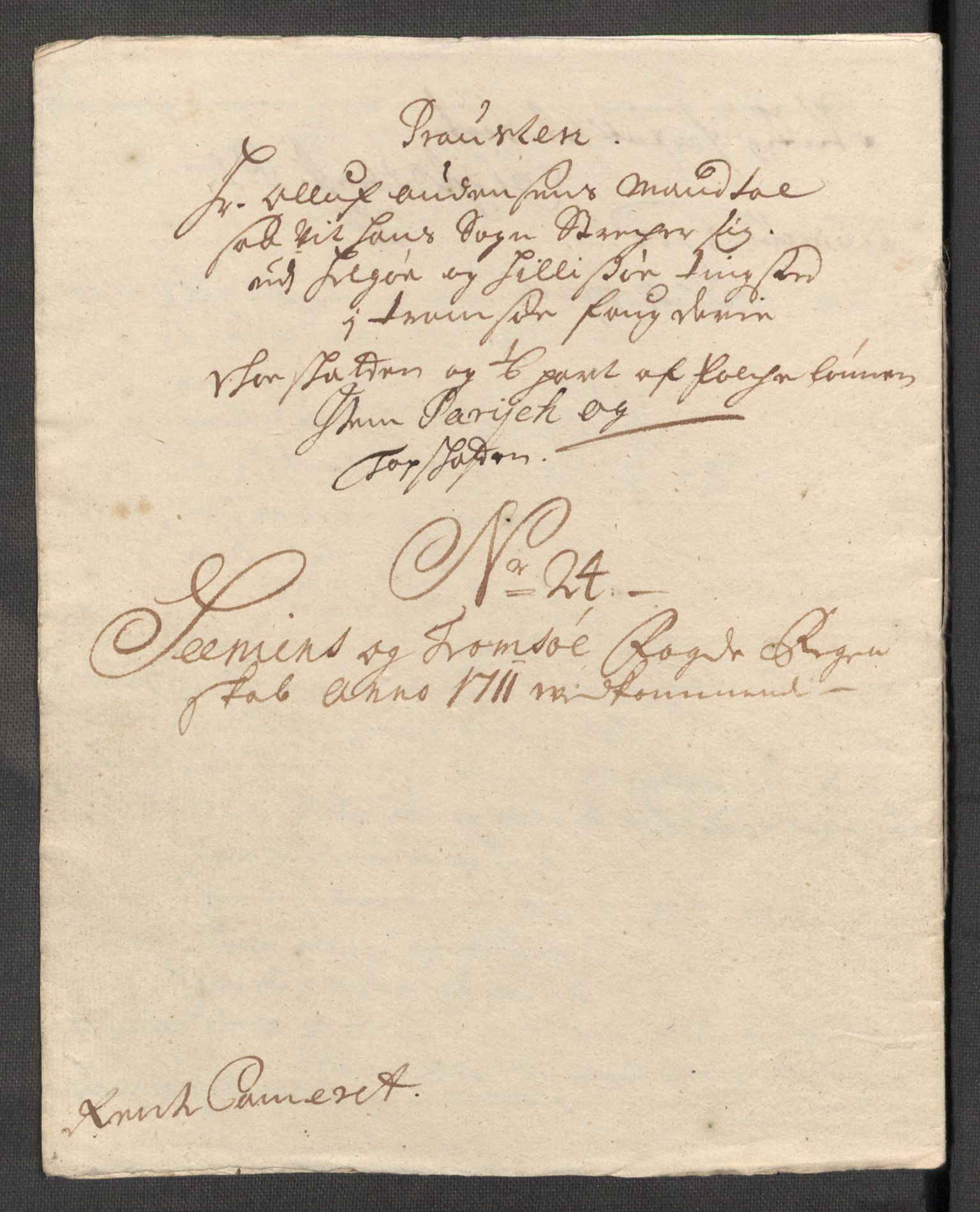 Rentekammeret inntil 1814, Reviderte regnskaper, Fogderegnskap, RA/EA-4092/R68/L4758: Fogderegnskap Senja og Troms, 1711-1712, p. 180