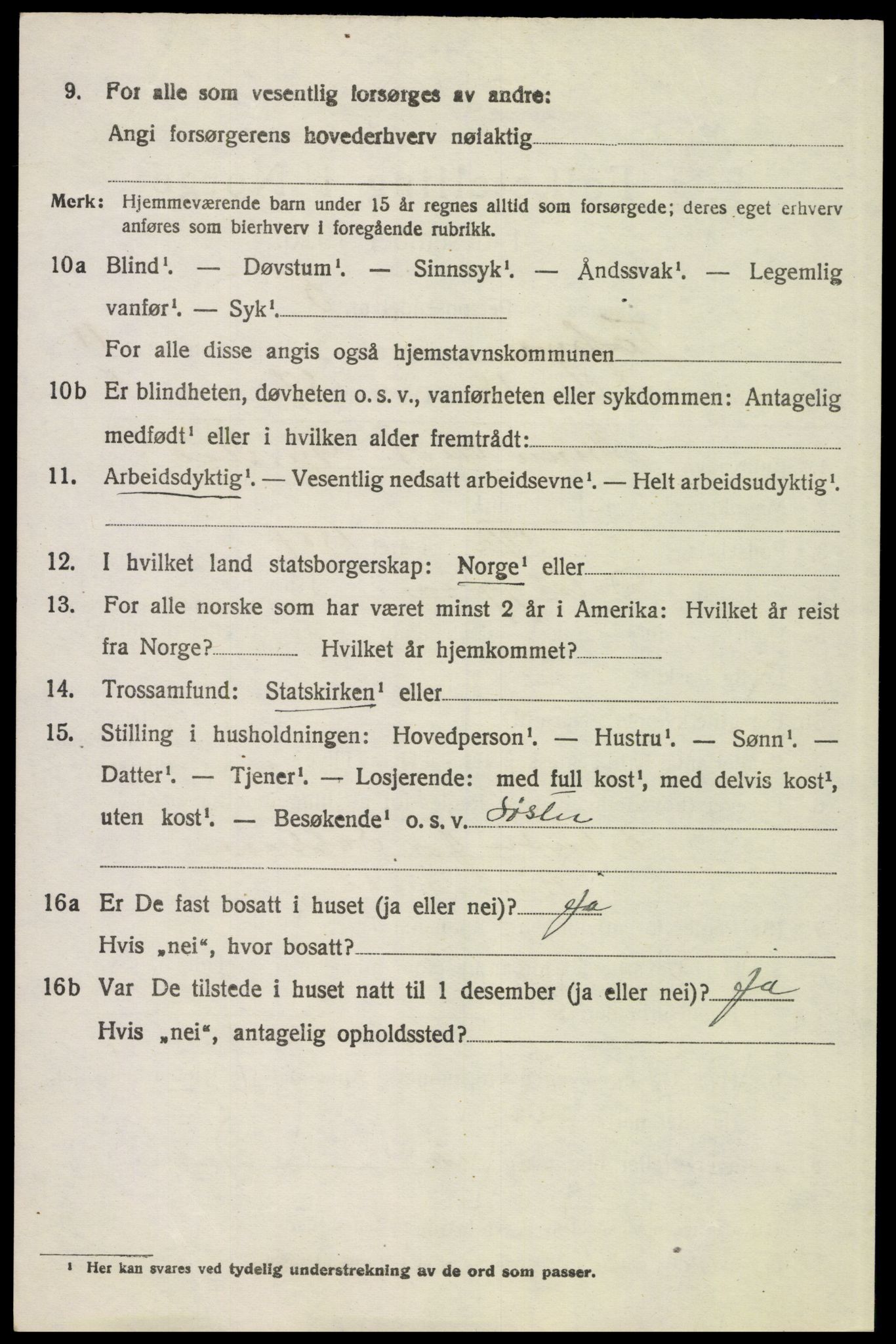 SAH, 1920 census for Tolga, 1920, p. 5446