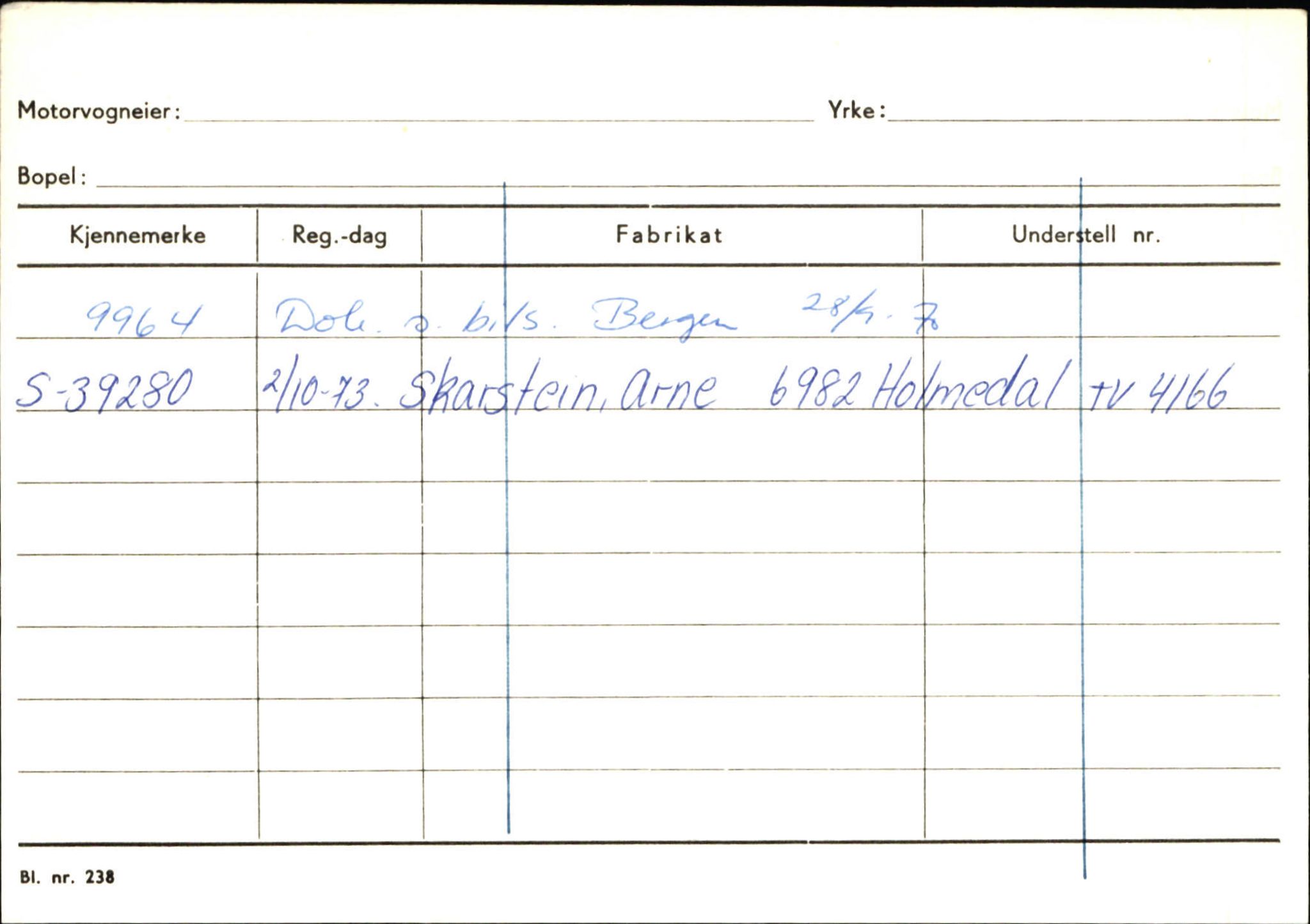 Statens vegvesen, Sogn og Fjordane vegkontor, SAB/A-5301/4/F/L0126: Eigarregister Fjaler M-Å. Leikanger A-Å, 1945-1975, p. 193