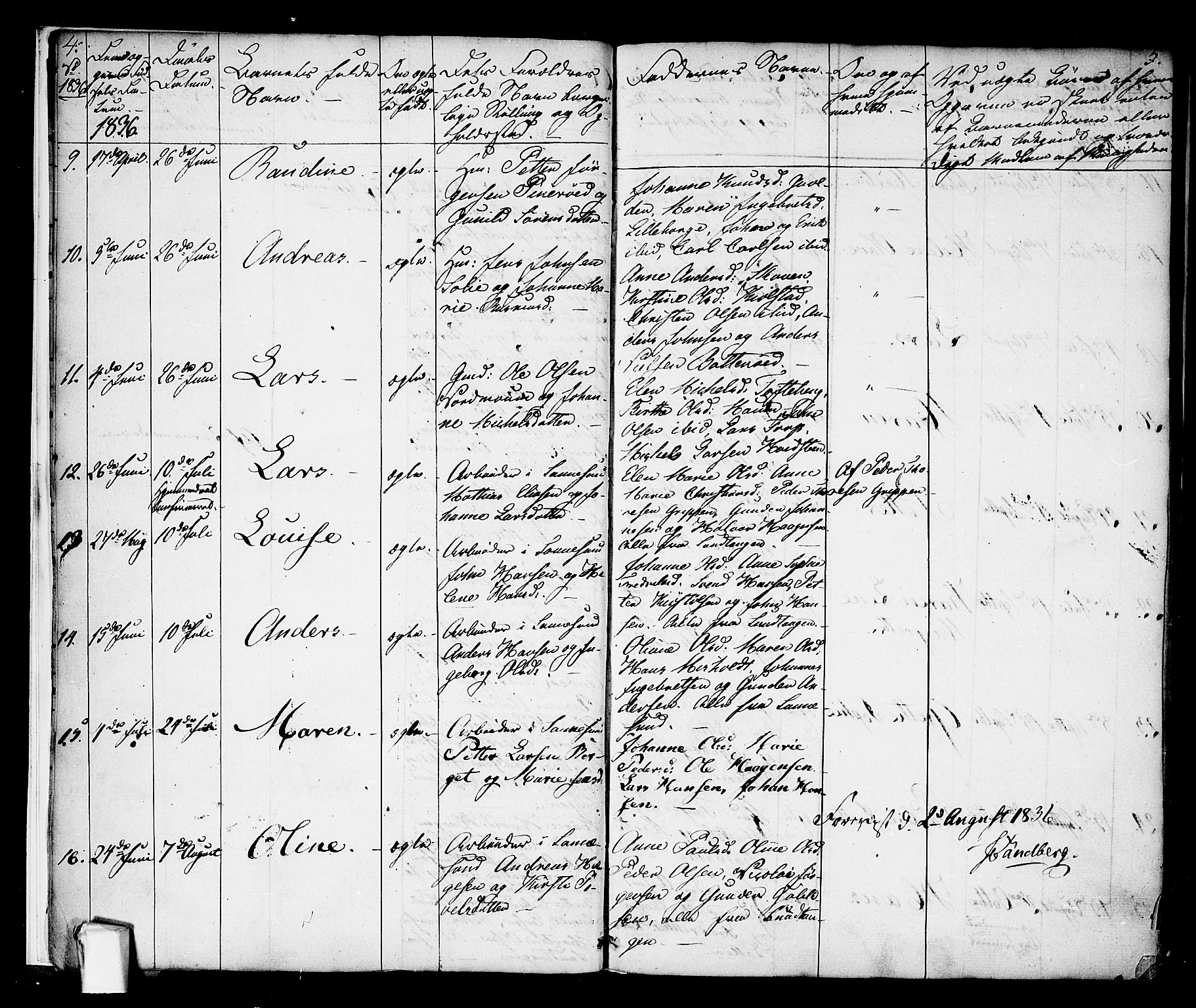 Borge prestekontor Kirkebøker, AV/SAO-A-10903/F/Fa/L0004: Parish register (official) no. I 4, 1836-1848, p. 4-5