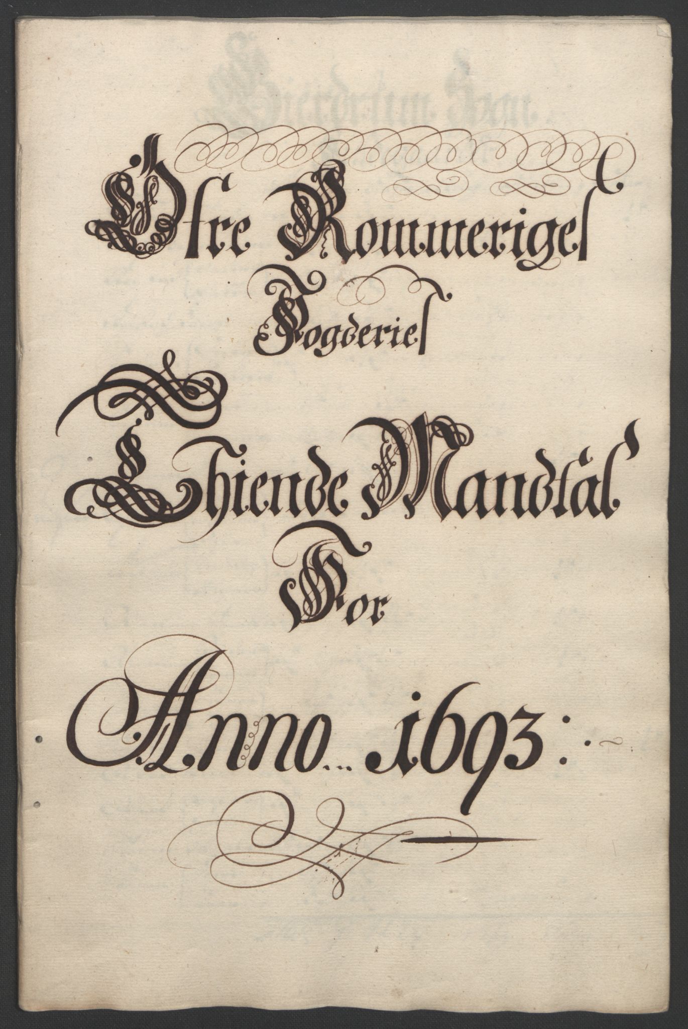 Rentekammeret inntil 1814, Reviderte regnskaper, Fogderegnskap, RA/EA-4092/R12/L0705: Fogderegnskap Øvre Romerike, 1693, p. 40