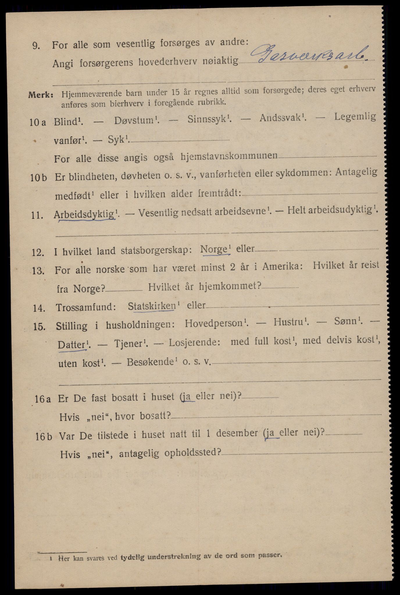 SAT, 1920 census for Trondheim, 1920, p. 46071