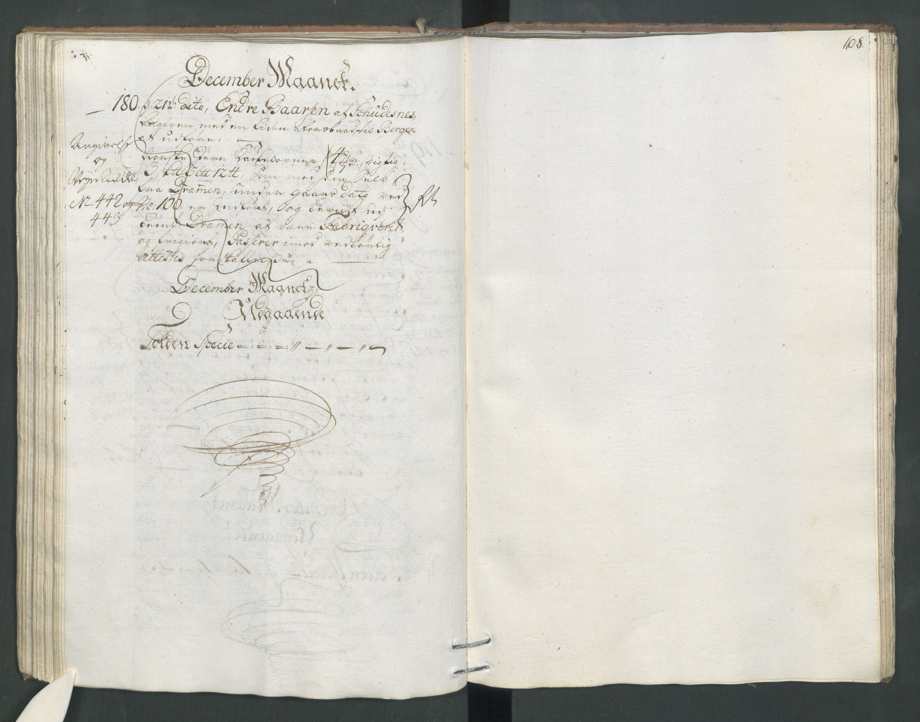 Generaltollkammeret, tollregnskaper, RA/EA-5490/R22/L0011/0001: Tollregnskaper Stavanger / Hovedtollbok, 1731, p. 107b-108a