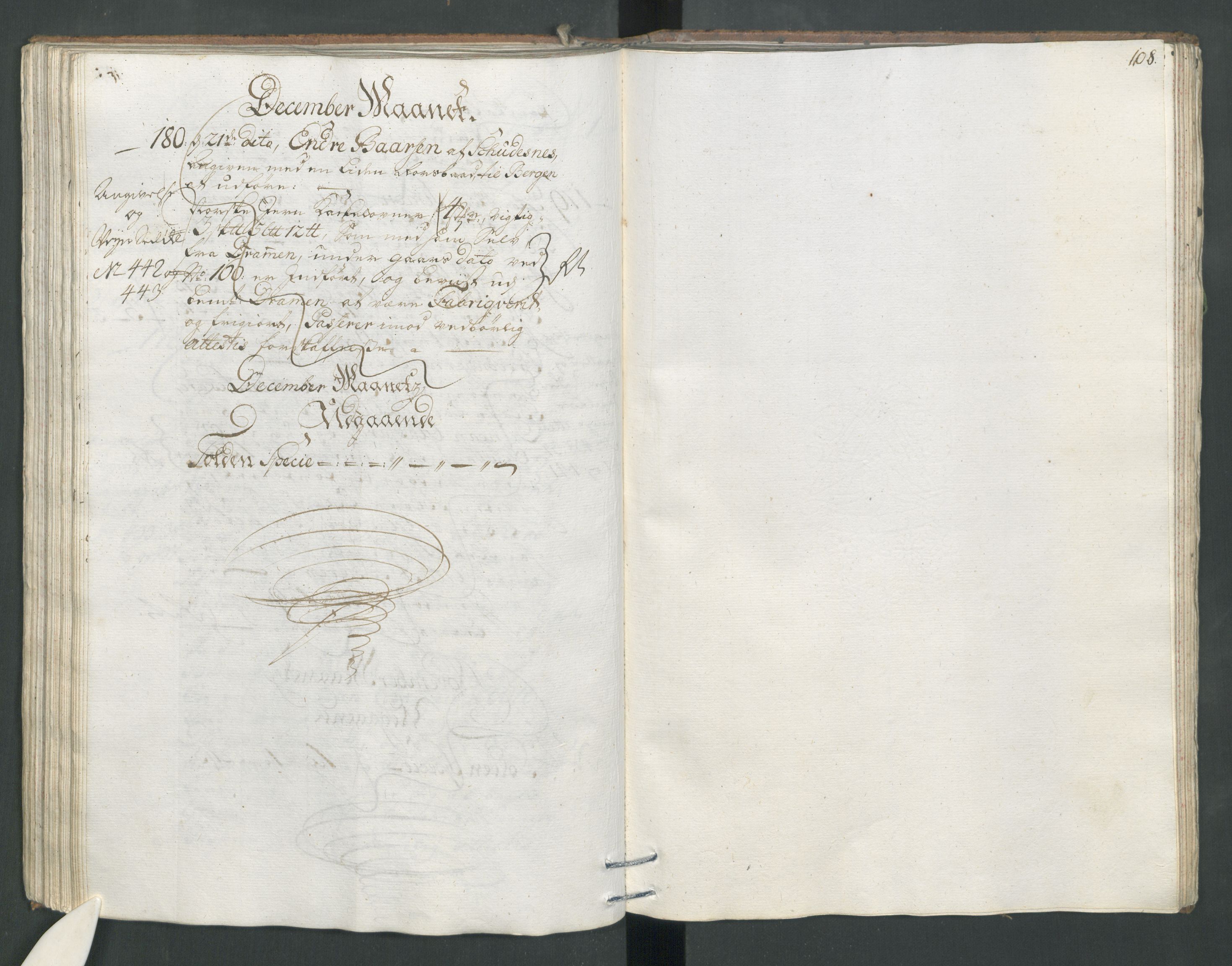 Generaltollkammeret, tollregnskaper, AV/RA-EA-5490/R22/L0011/0001: Tollregnskaper Stavanger / Hovedtollbok, 1731, p. 107b-108a