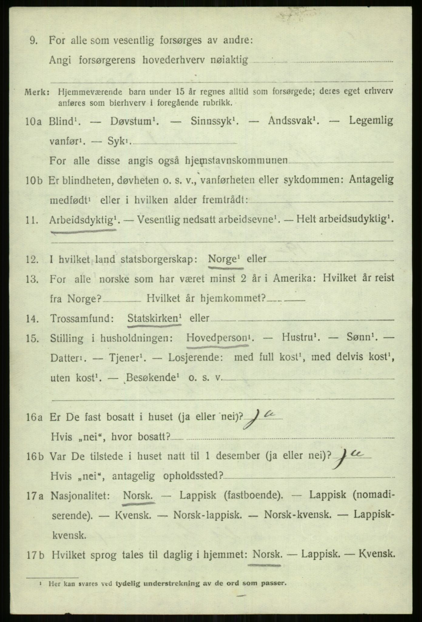 SATØ, 1920 census for Karlsøy, 1920, p. 2022