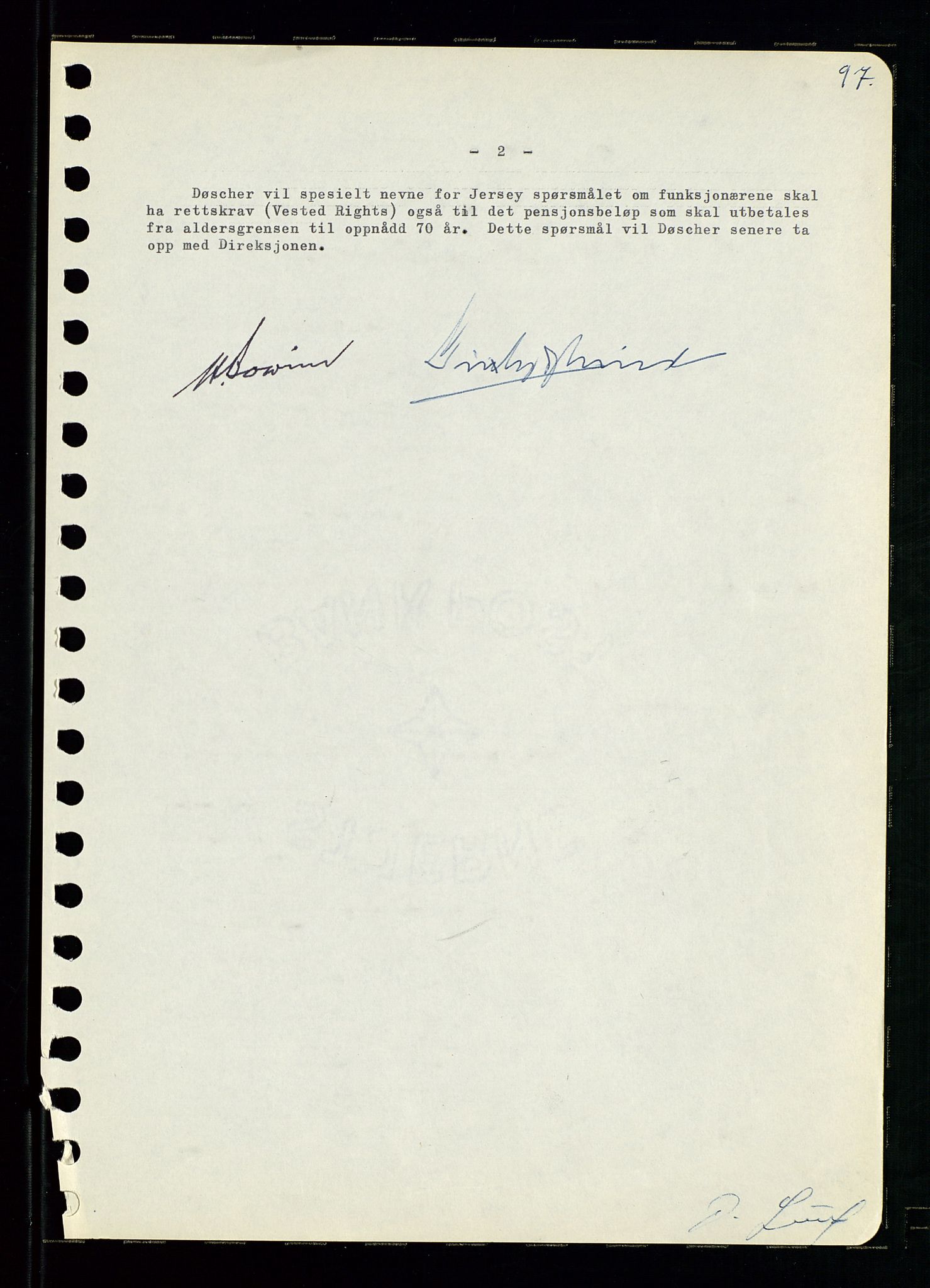 Pa 0982 - Esso Norge A/S, AV/SAST-A-100448/A/Aa/L0001/0001: Den administrerende direksjon Board minutes (styrereferater) / Den administrerende direksjon Board minutes (styrereferater), 1958-1959, p. 97