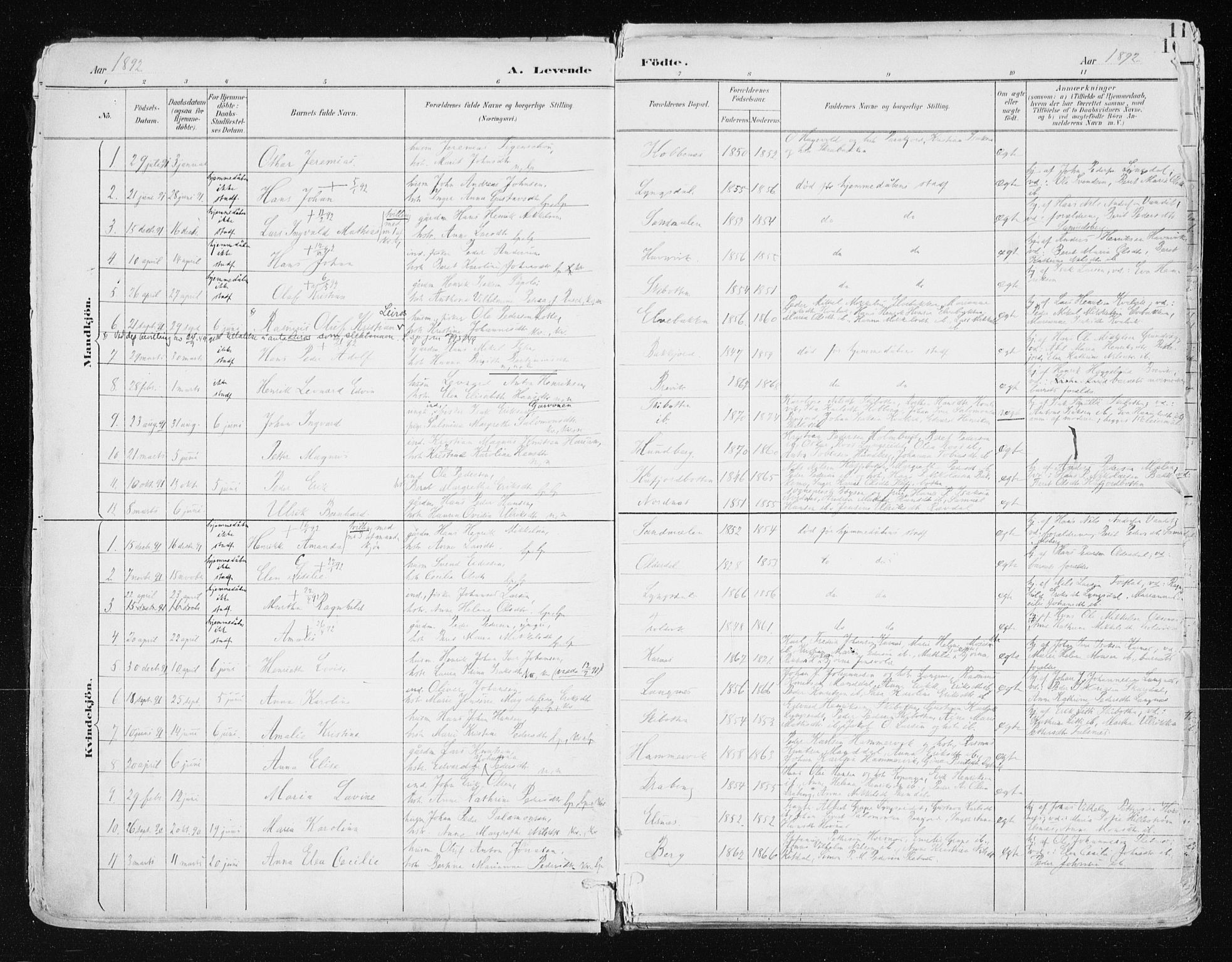 Lyngen sokneprestembete, SATØ/S-1289/H/He/Hea/L0008kirke: Parish register (official) no. 8, 1891-1902, p. 10