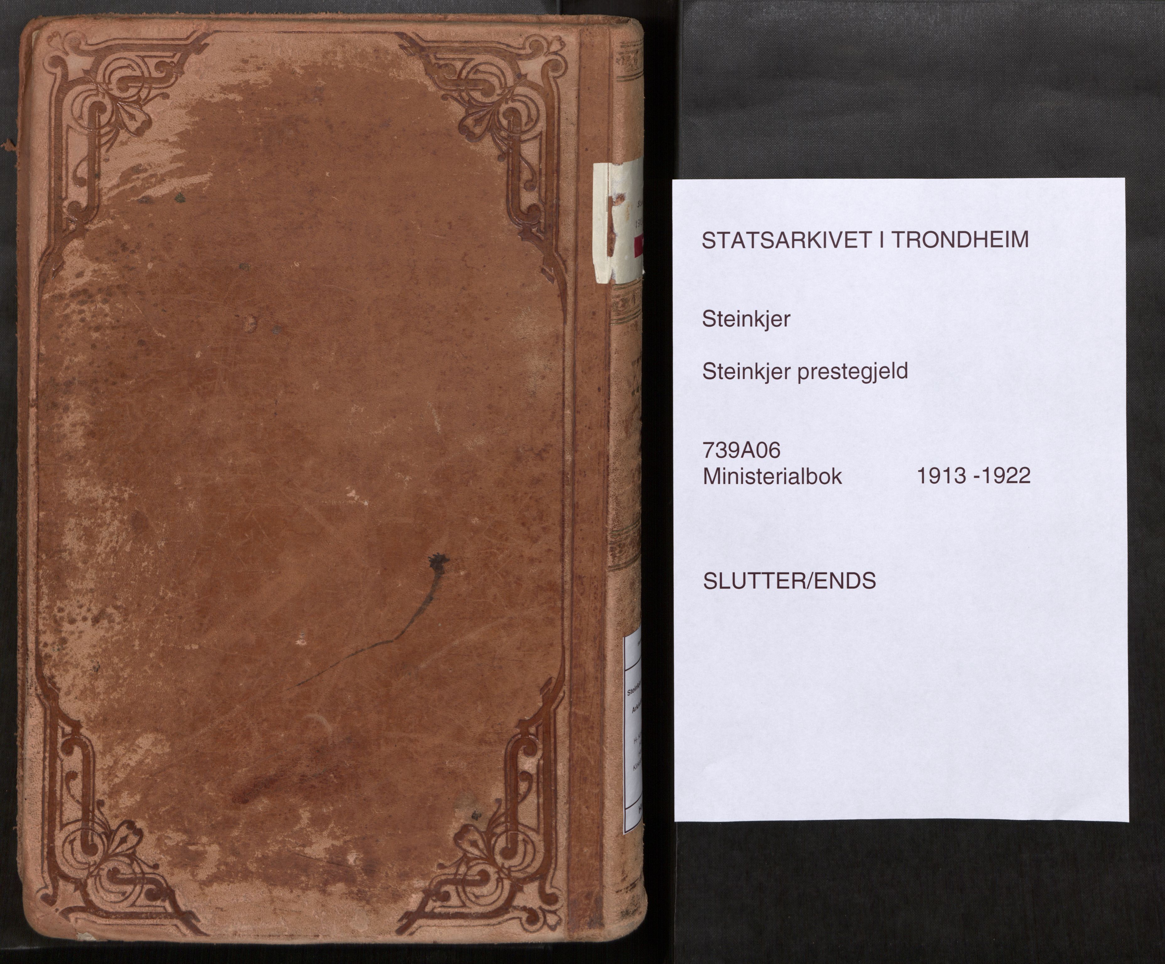 Steinkjer sokneprestkontor, AV/SAT-A-1541/01/H/Ha/Haa/L0003: Parish register (official) no. 3, 1913-1922