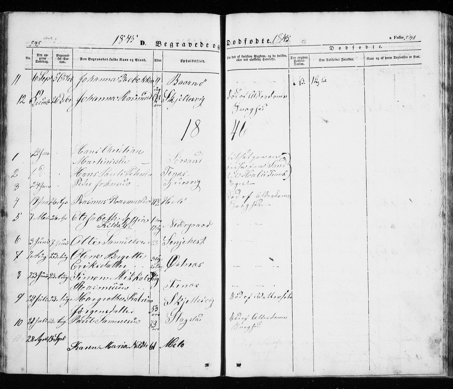 Trondenes sokneprestkontor, SATØ/S-1319/H/Ha/L0010kirke: Parish register (official) no. 10, 1840-1865, p. 545-546