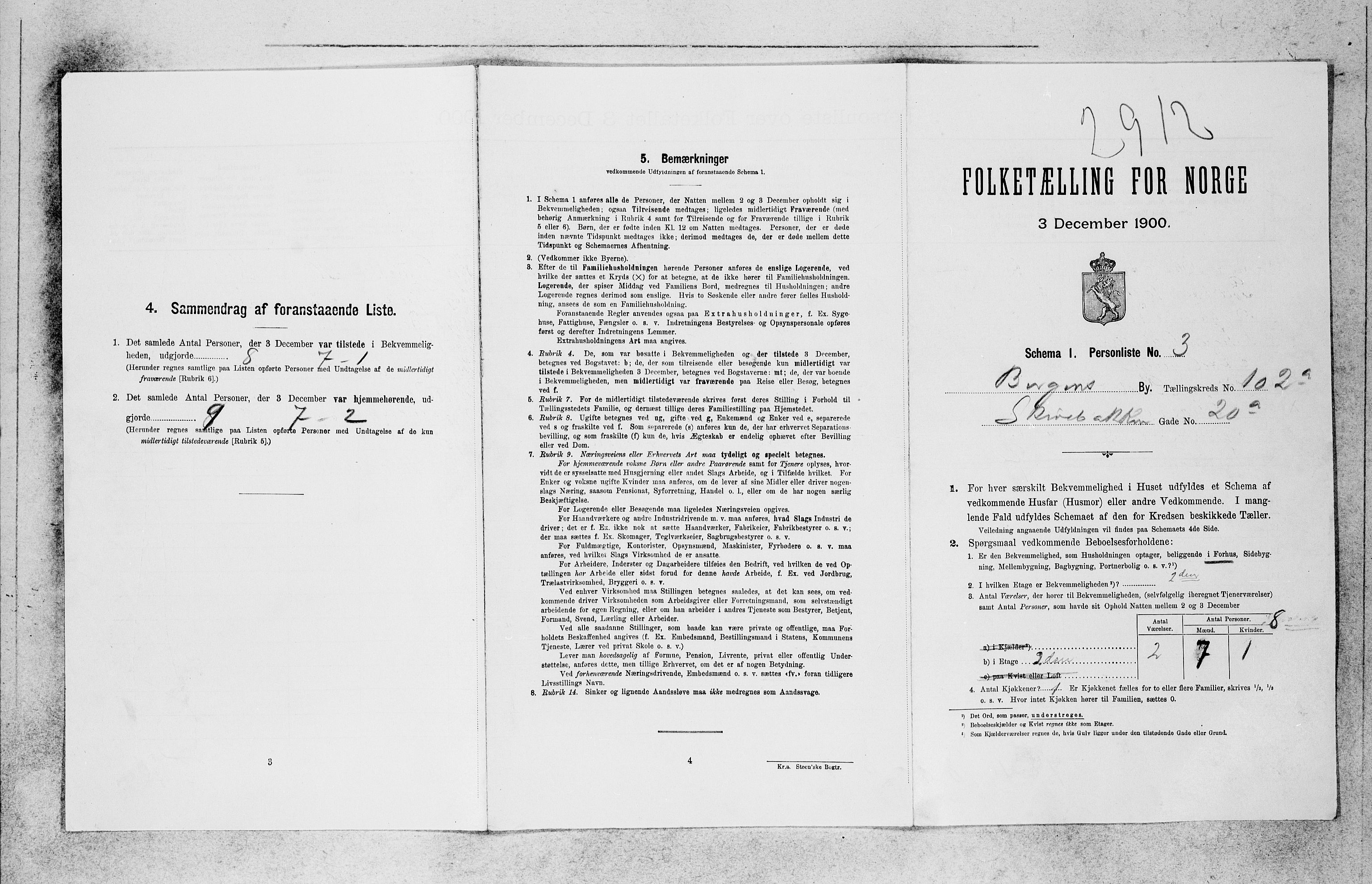 SAB, 1900 census for Bergen, 1900, p. 21331