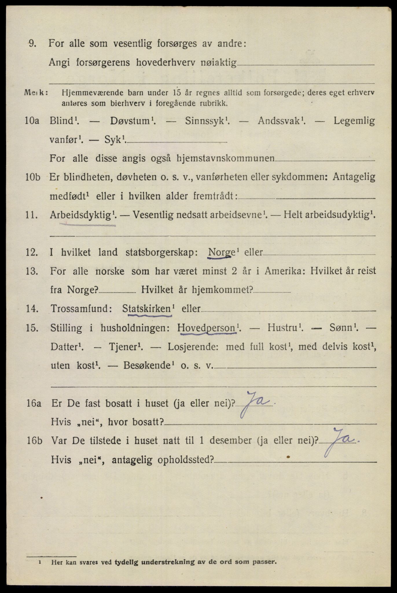 SAO, 1920 census for Nes, 1920, p. 8321