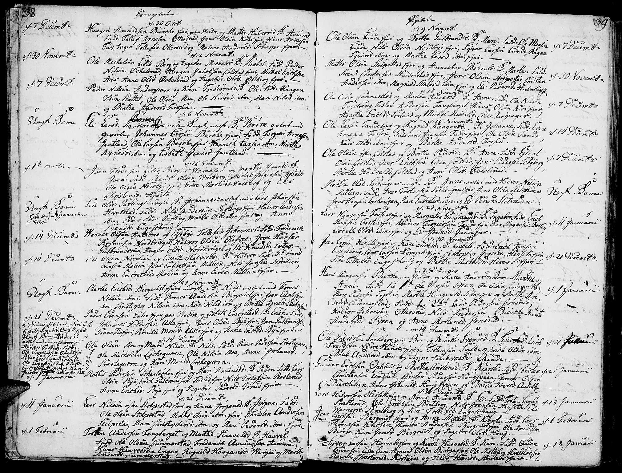 Ringsaker prestekontor, AV/SAH-PREST-014/K/Ka/L0003: Parish register (official) no. 3, 1775-1798, p. 38-39