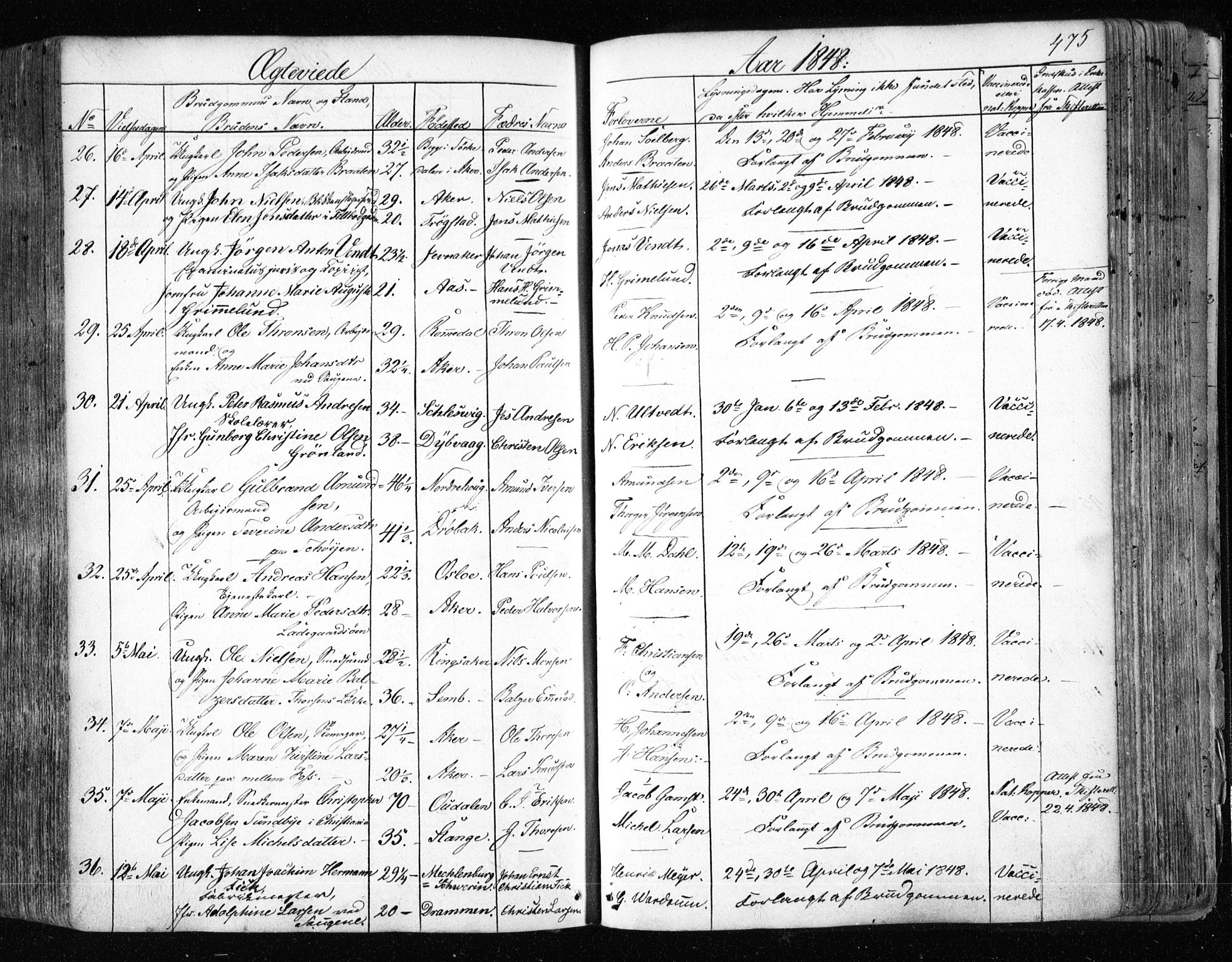 Aker prestekontor kirkebøker, AV/SAO-A-10861/F/L0019: Parish register (official) no. 19, 1842-1852, p. 475