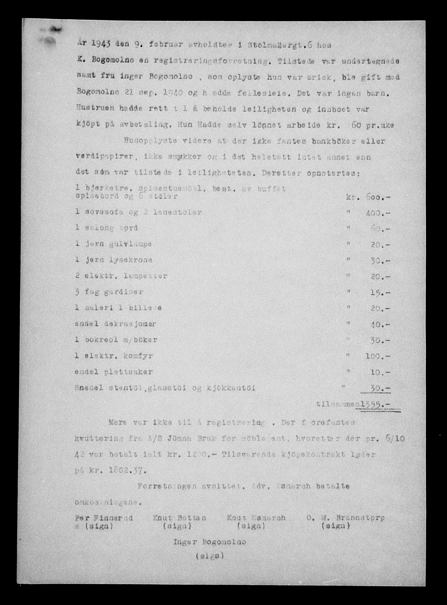 Justisdepartementet, Tilbakeføringskontoret for inndratte formuer, AV/RA-S-1564/H/Hc/Hcc/L0927: --, 1945-1947, p. 335