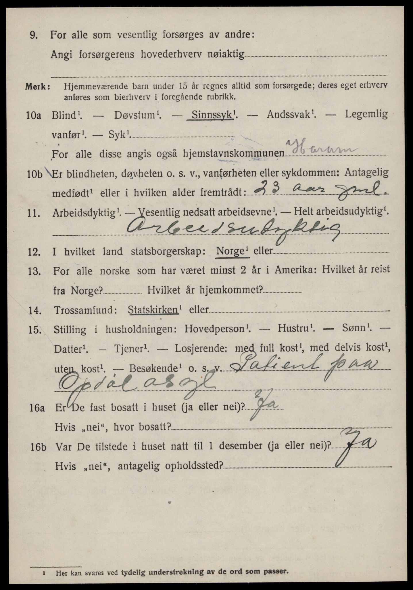 SAT, 1920 census for Bolsøy, 1920, p. 7532