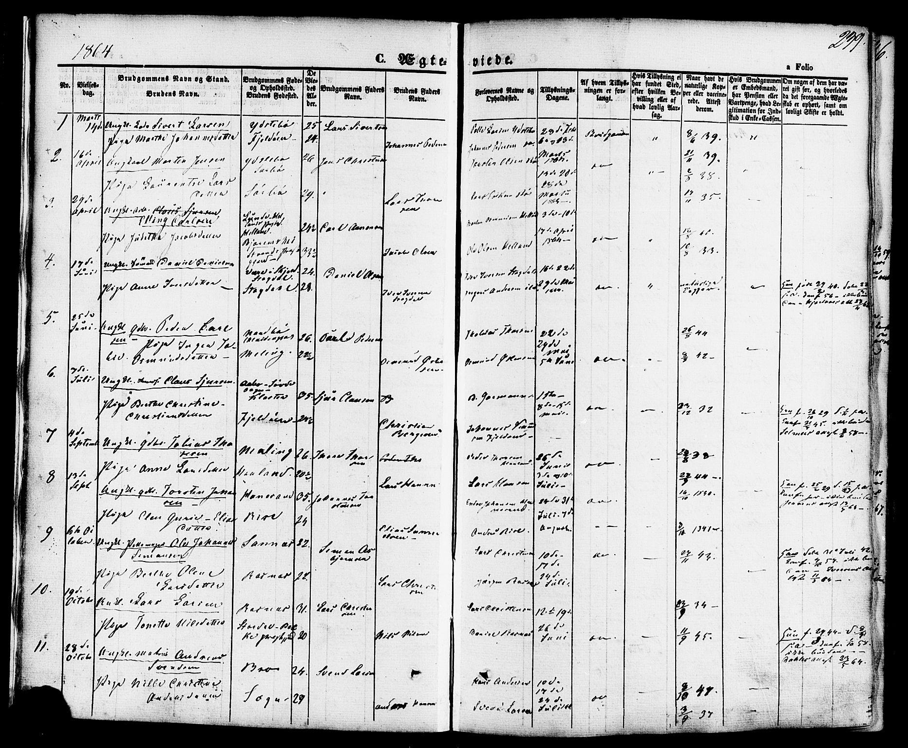 Rennesøy sokneprestkontor, SAST/A -101827/H/Ha/Haa/L0006: Parish register (official) no. A 6, 1860-1878, p. 239