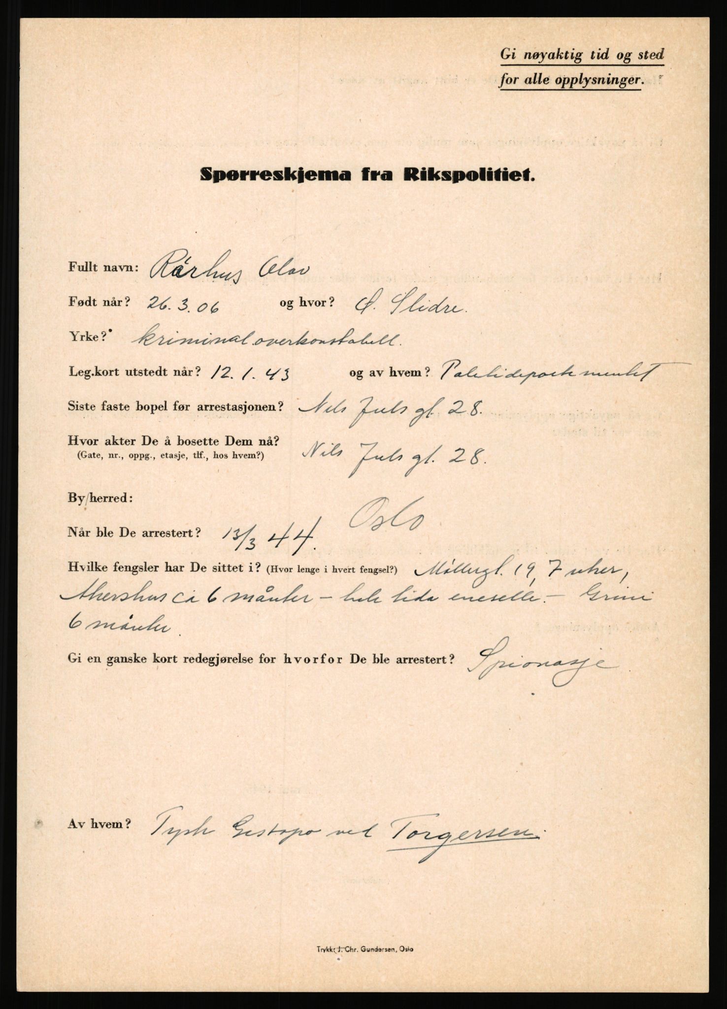 Rikspolitisjefen, AV/RA-S-1560/L/L0014: Pettersen, Aksel - Savosnick, Ernst, 1940-1945, p. 1014