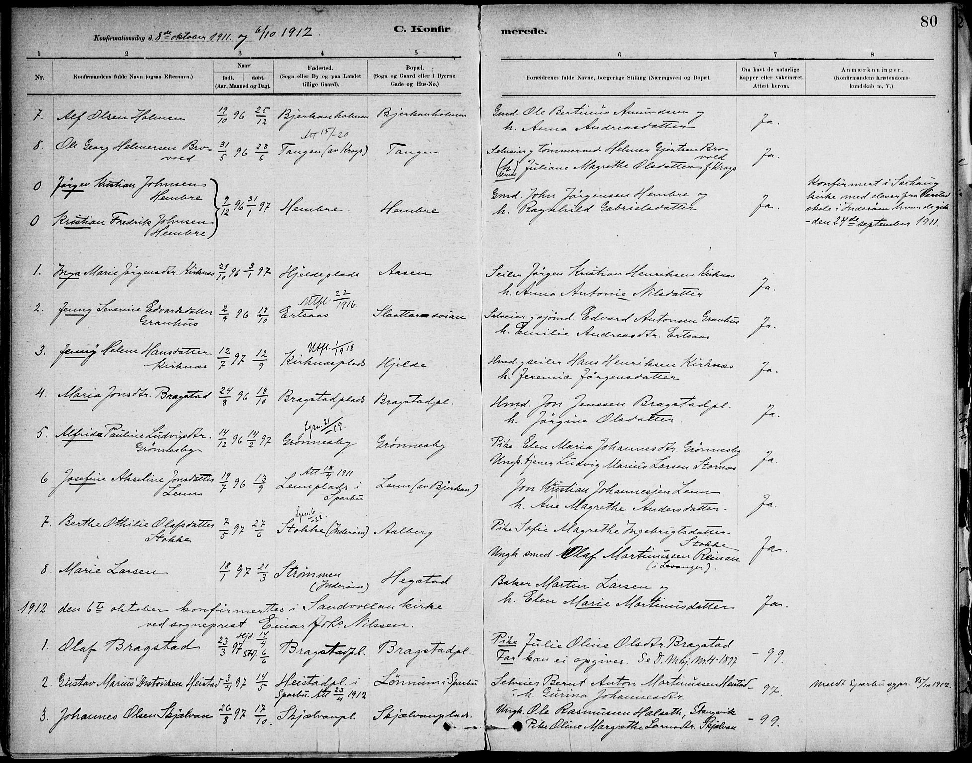Ministerialprotokoller, klokkerbøker og fødselsregistre - Nord-Trøndelag, SAT/A-1458/732/L0316: Parish register (official) no. 732A01, 1879-1921, p. 80