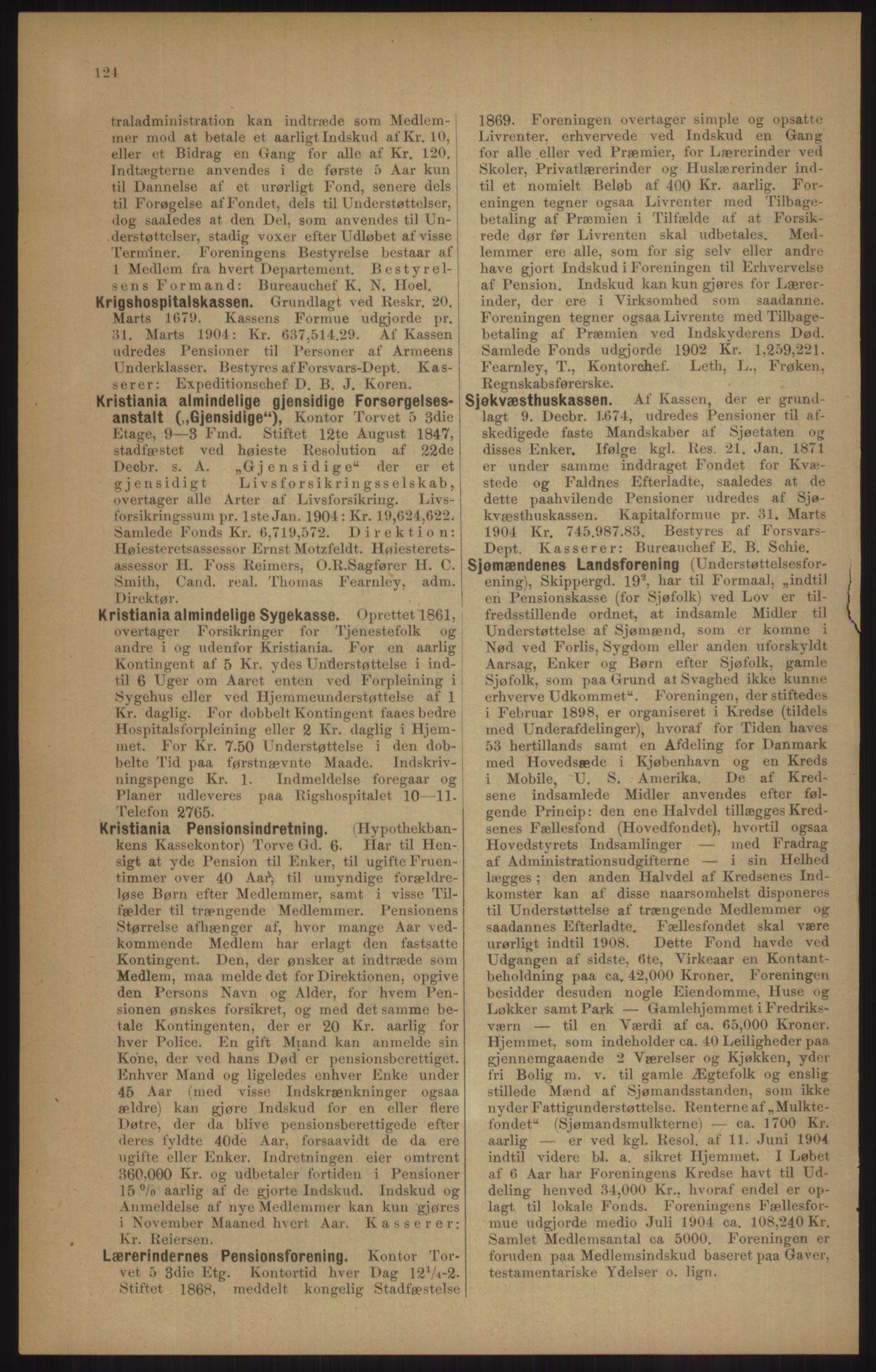 Kristiania/Oslo adressebok, PUBL/-, 1905, p. 124