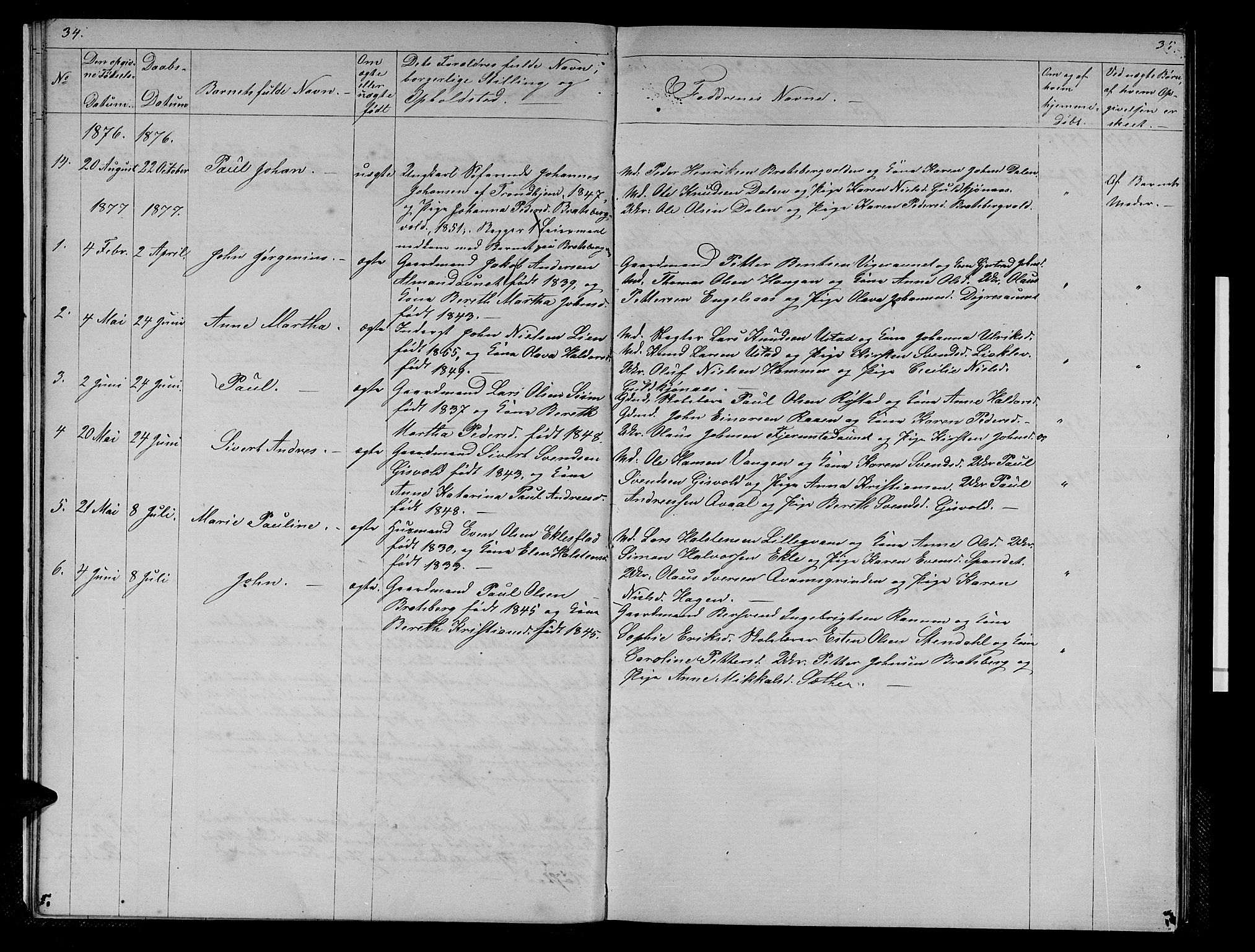 Ministerialprotokoller, klokkerbøker og fødselsregistre - Sør-Trøndelag, AV/SAT-A-1456/608/L0340: Parish register (copy) no. 608C06, 1864-1889, p. 34-35