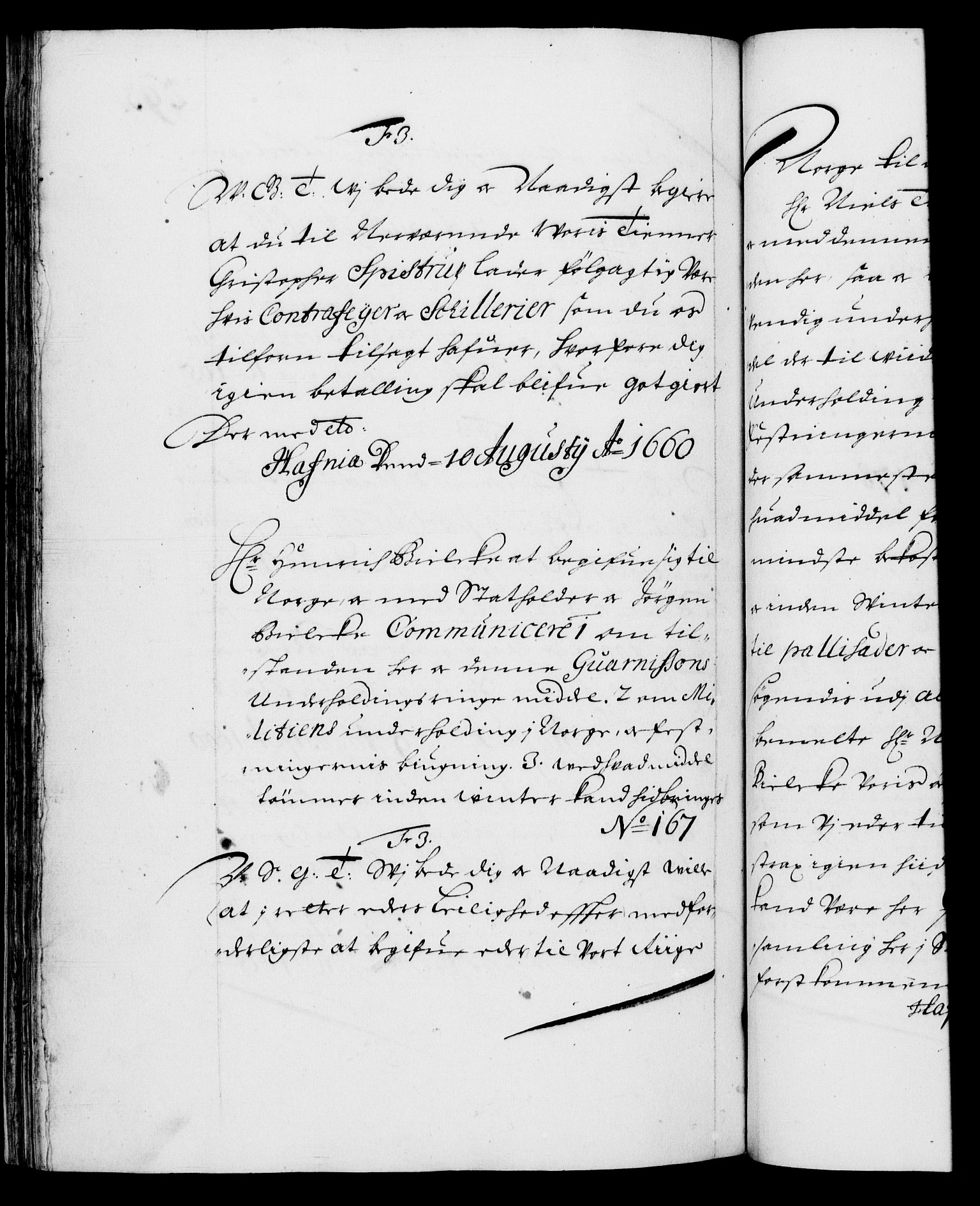 Danske Kanselli 1572-1799, AV/RA-EA-3023/F/Fc/Fca/Fcab/L0010: Norske tegnelser (mikrofilm), 1657-1660, p. 293b