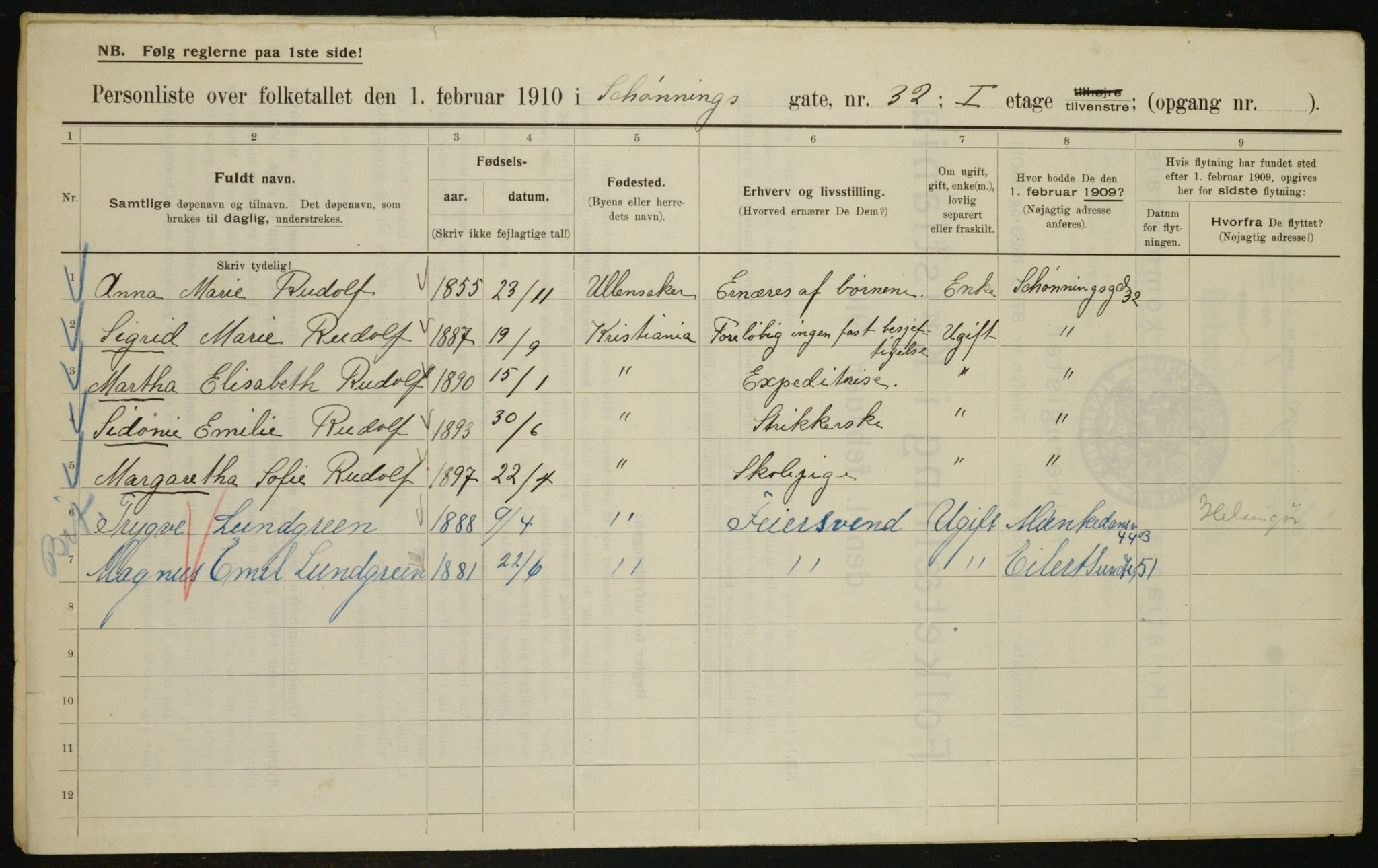 OBA, Municipal Census 1910 for Kristiania, 1910, p. 89531